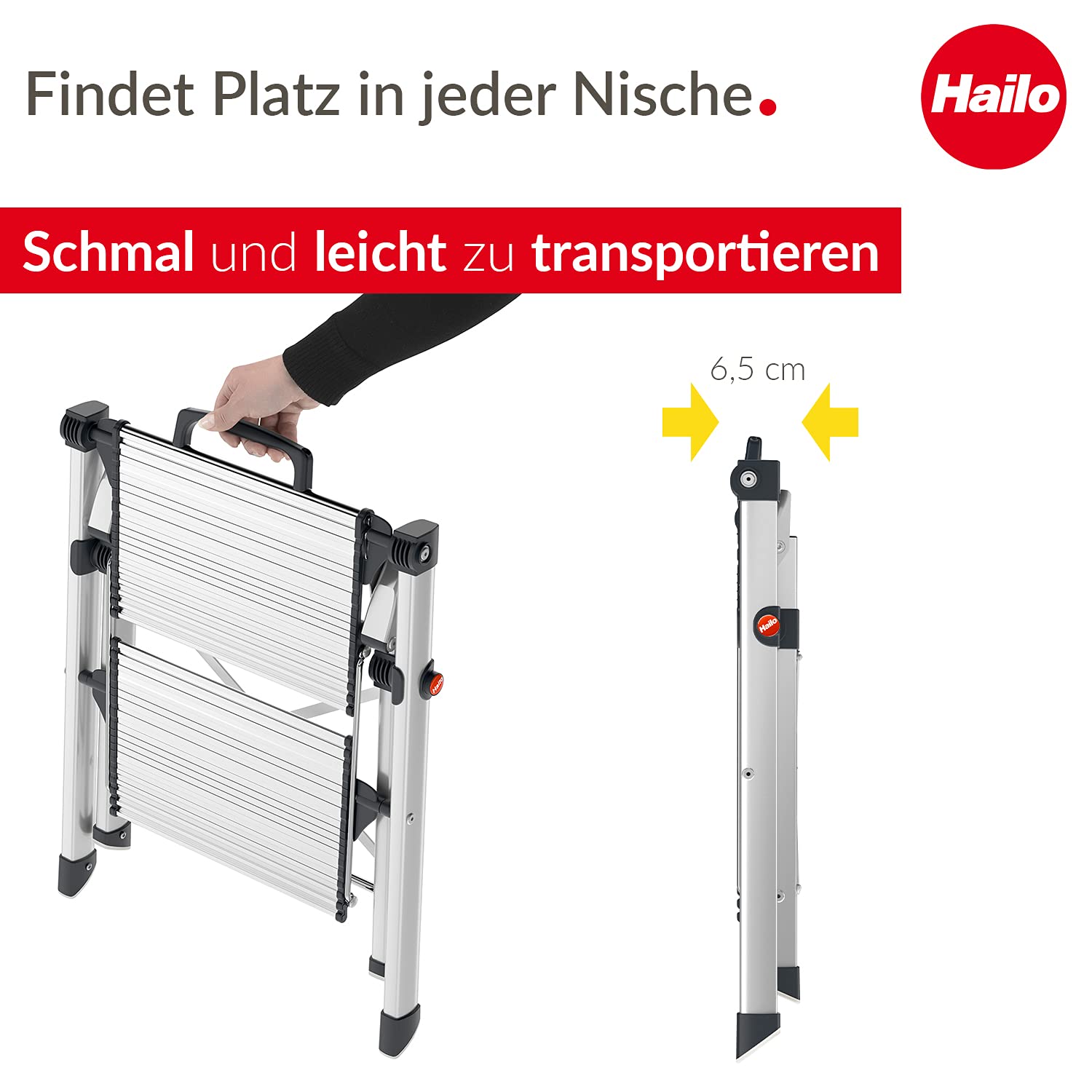 hailo-mk80-comfortline-klapptritt-2-stufen-silber-150-kg image 4
