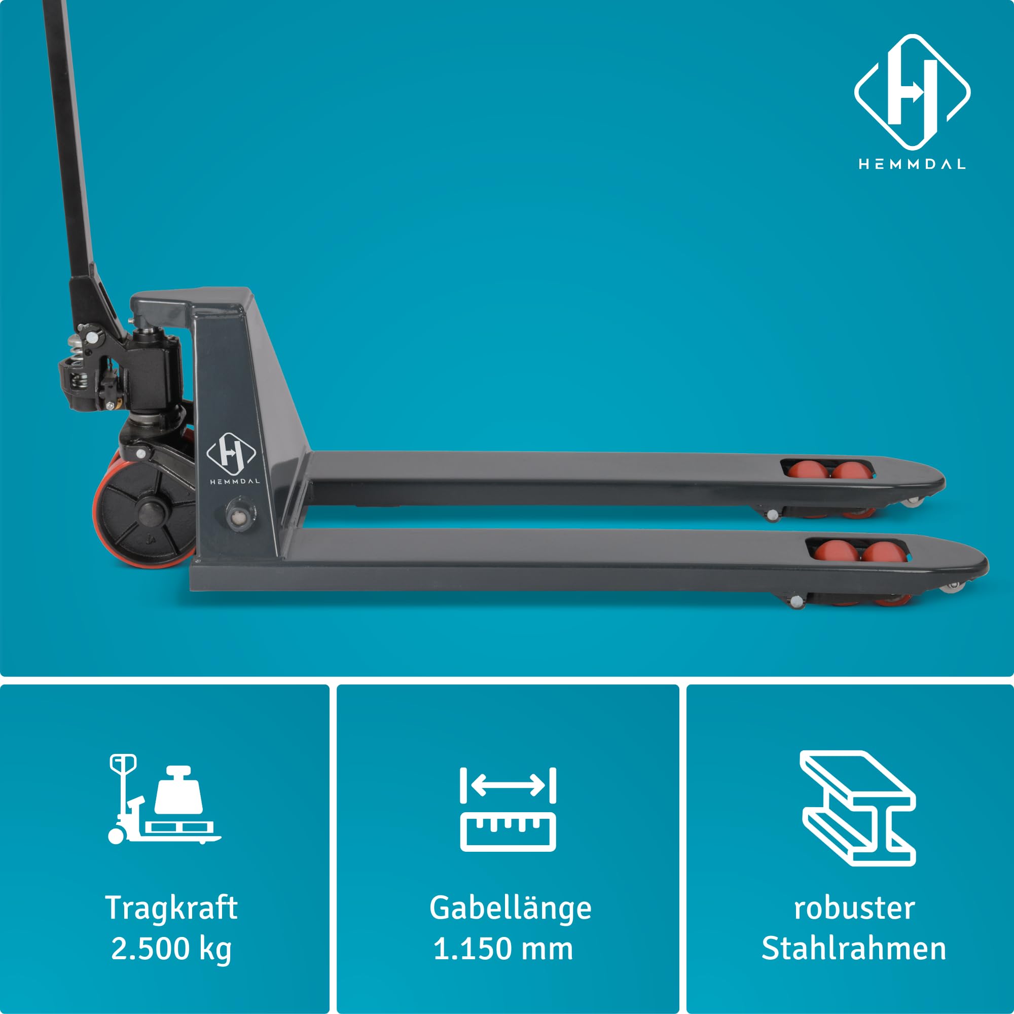 hemmdal-hubwagen-2500kg-1150mm-anthrazitgrau-tandem-pu image 3