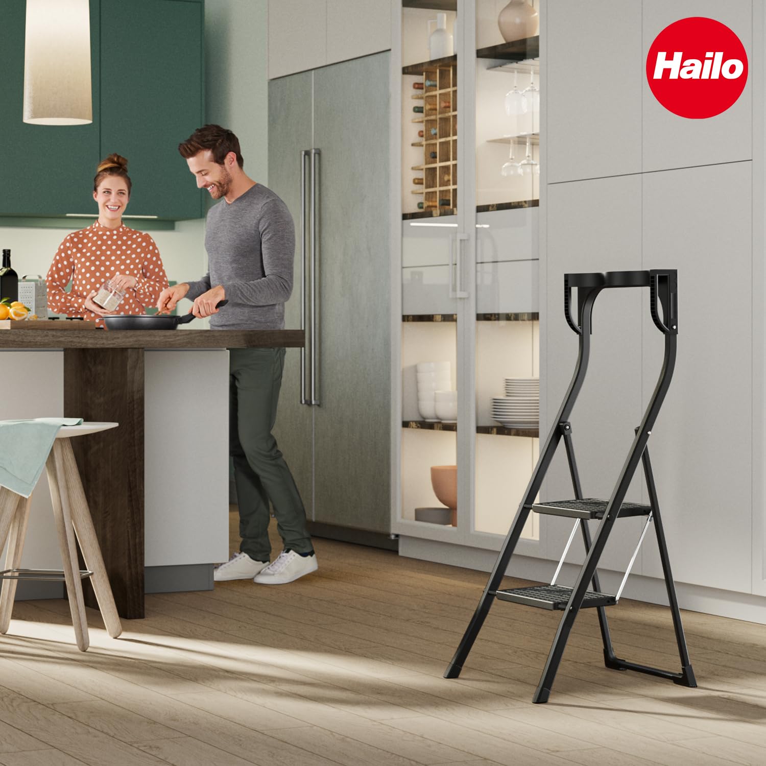 hailo-k77-comfortline-klapptritt-2-stufig-schwarz-150-kg image 8
