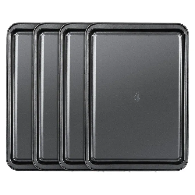 backblech-karbonstahl-antihaft-37x26cm-4er-set-schwarz image 1
