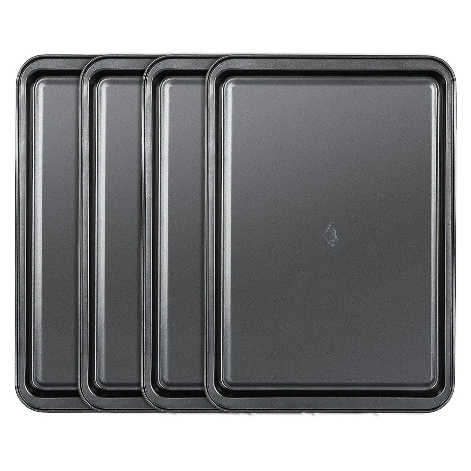 backblech-karbonstahl-antihaft-37x26cm-4er-set-schwarz image 1