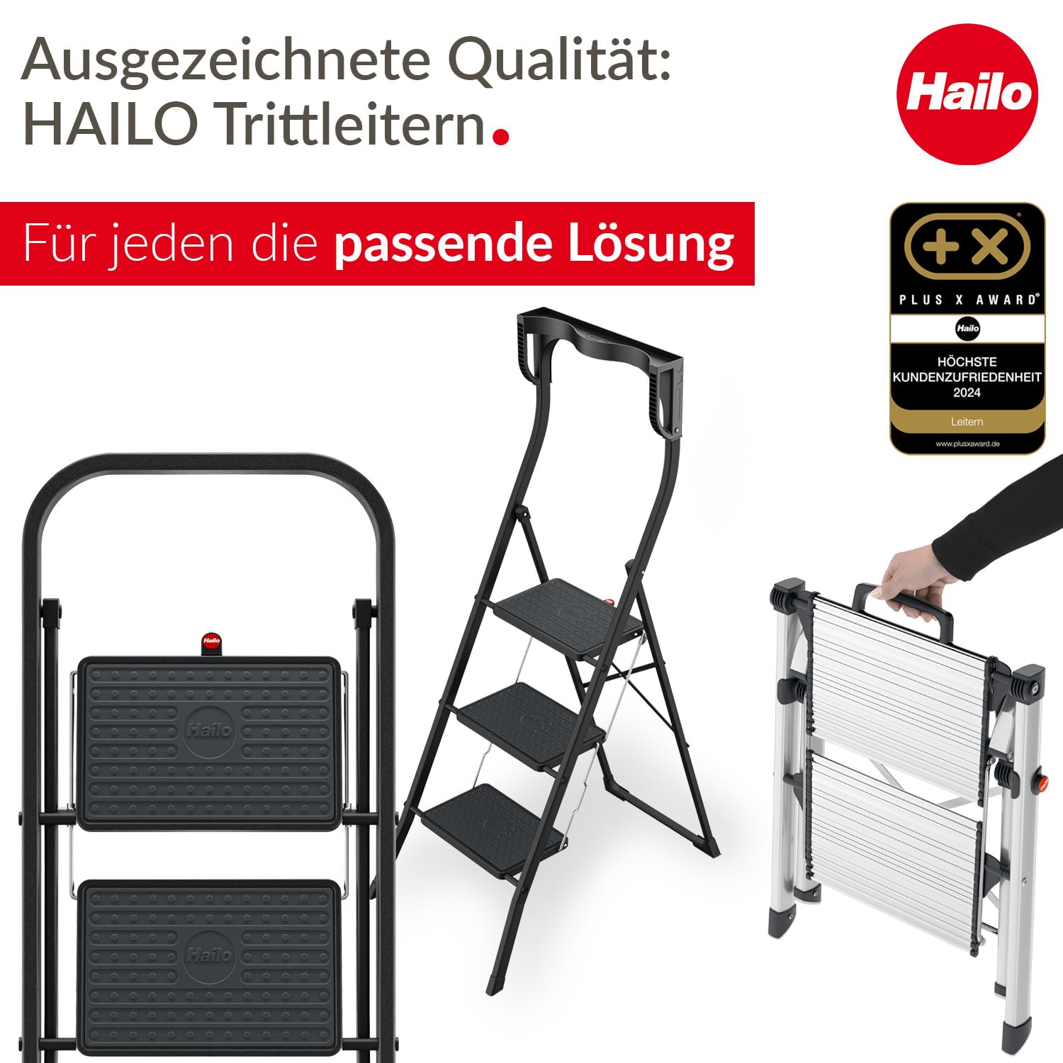 hailo-d60-standardline-trittleiter-2x2-stufen-silber-150-kg image 5