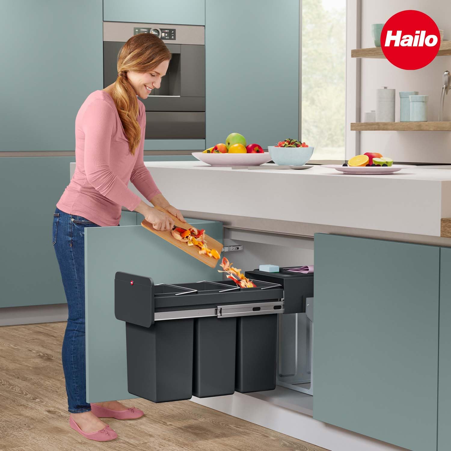 hailo-ecoline-design-trio-l-m-lleimer-einbau-3x10-l-schwarz image 8