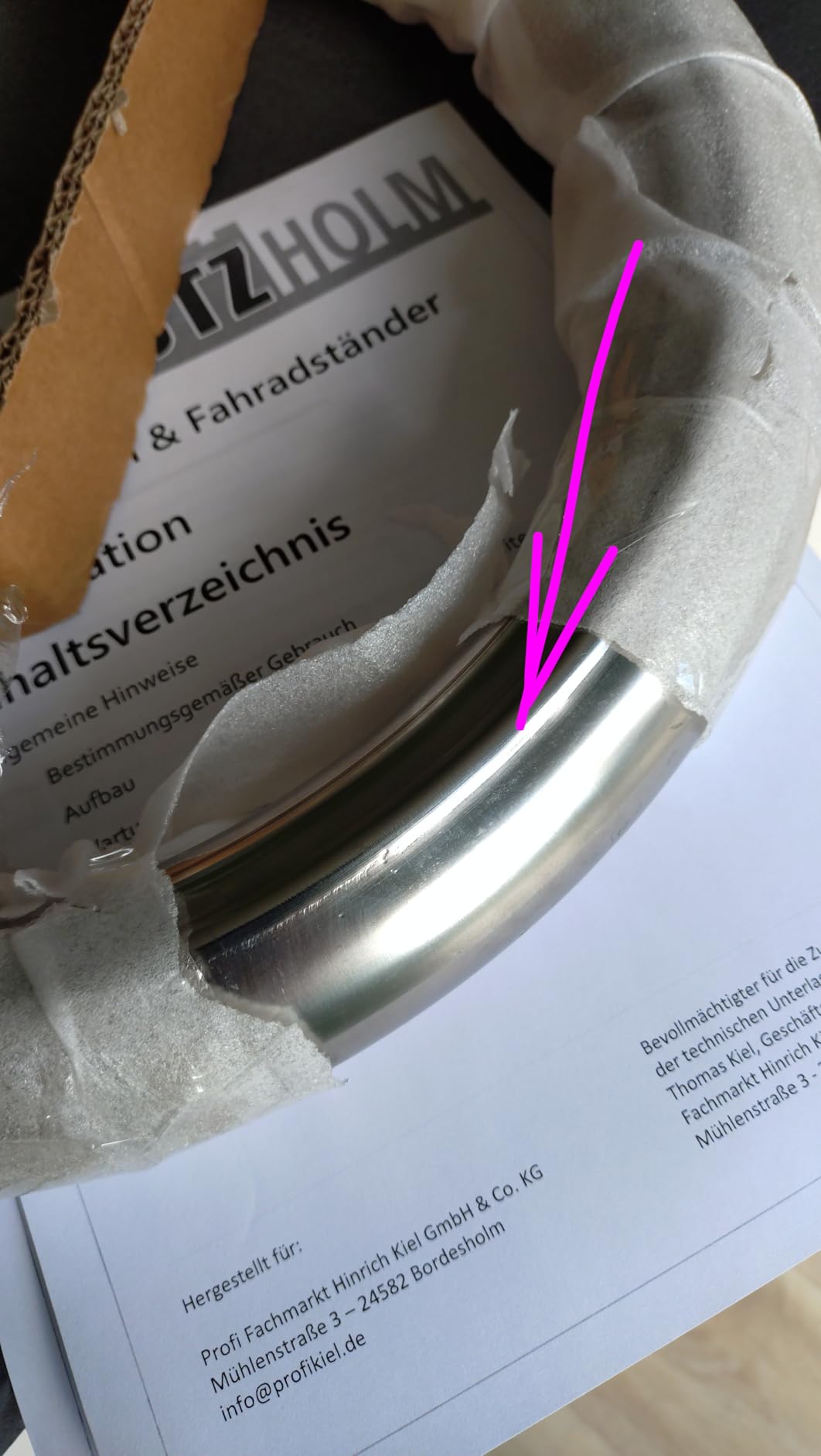 Stabil einbetoniert