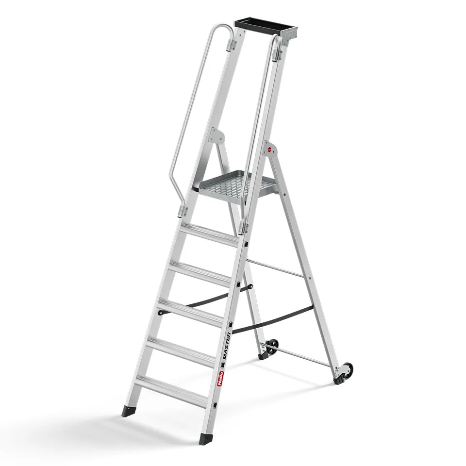 hailo-master-p80-plattformleiter-6-stufen-fahrbar-150-kg image 1