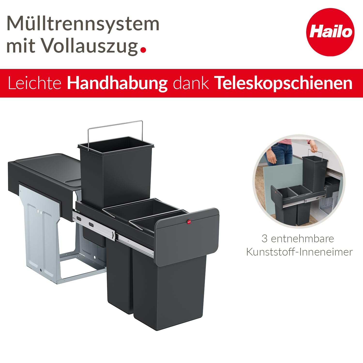 hailo-ecoline-design-trio-l-m-lleimer-einbau-3x10-l-schwarz image 3