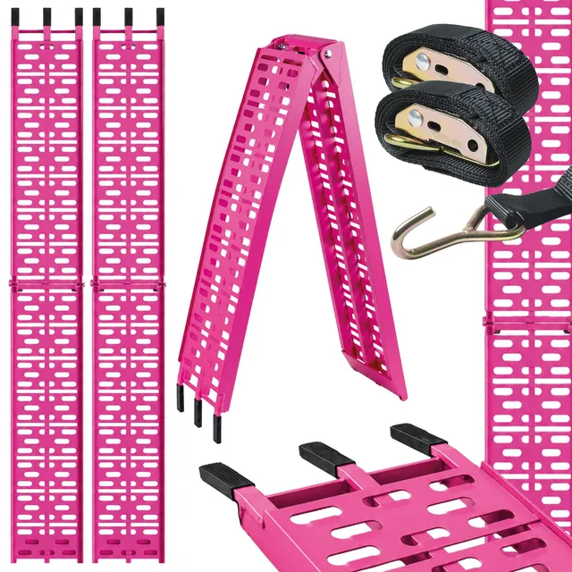 trutzholm-rampen-auffahrrampe-alu-228cm-2x-pink-680kg image 1