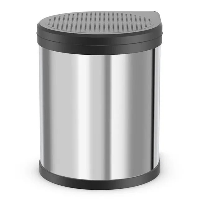 hailo-compactbox-m-einbaum-lleimer-15l-edelstahl-schwarz image 1
