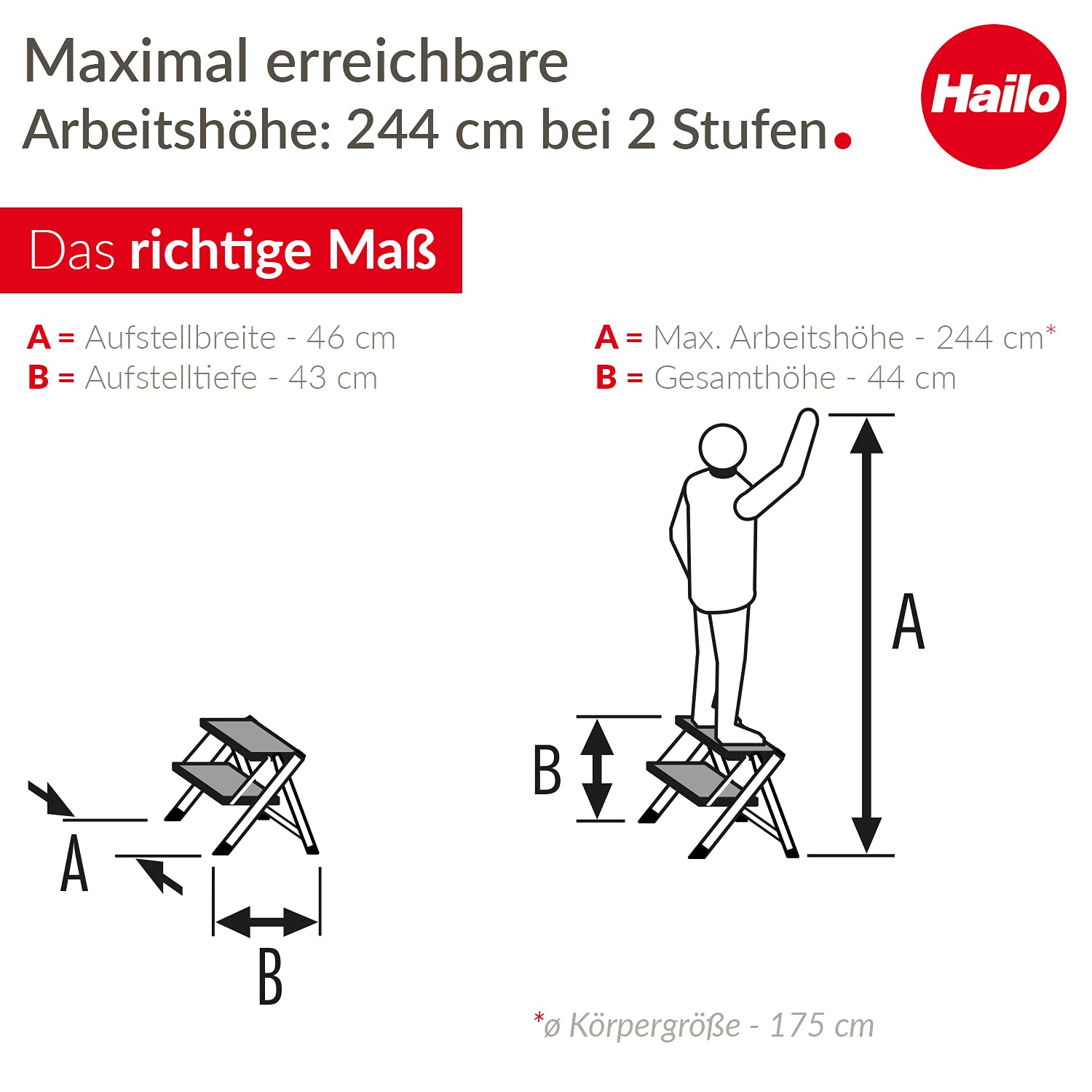 hailo-mk80-comfortline-klapptritt-2-stufen-silber-150-kg image 5