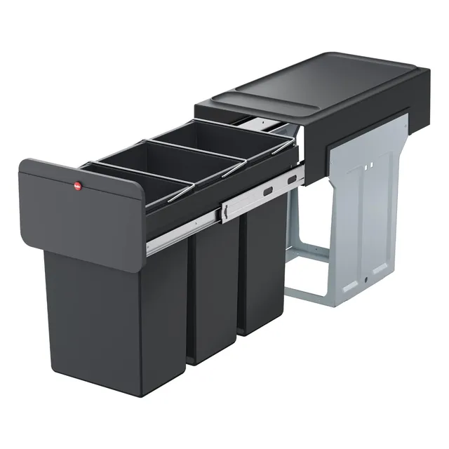 hailo-ecoline-design-trio-l-m-lleimer-einbau-3x10-l-schwarz image 1