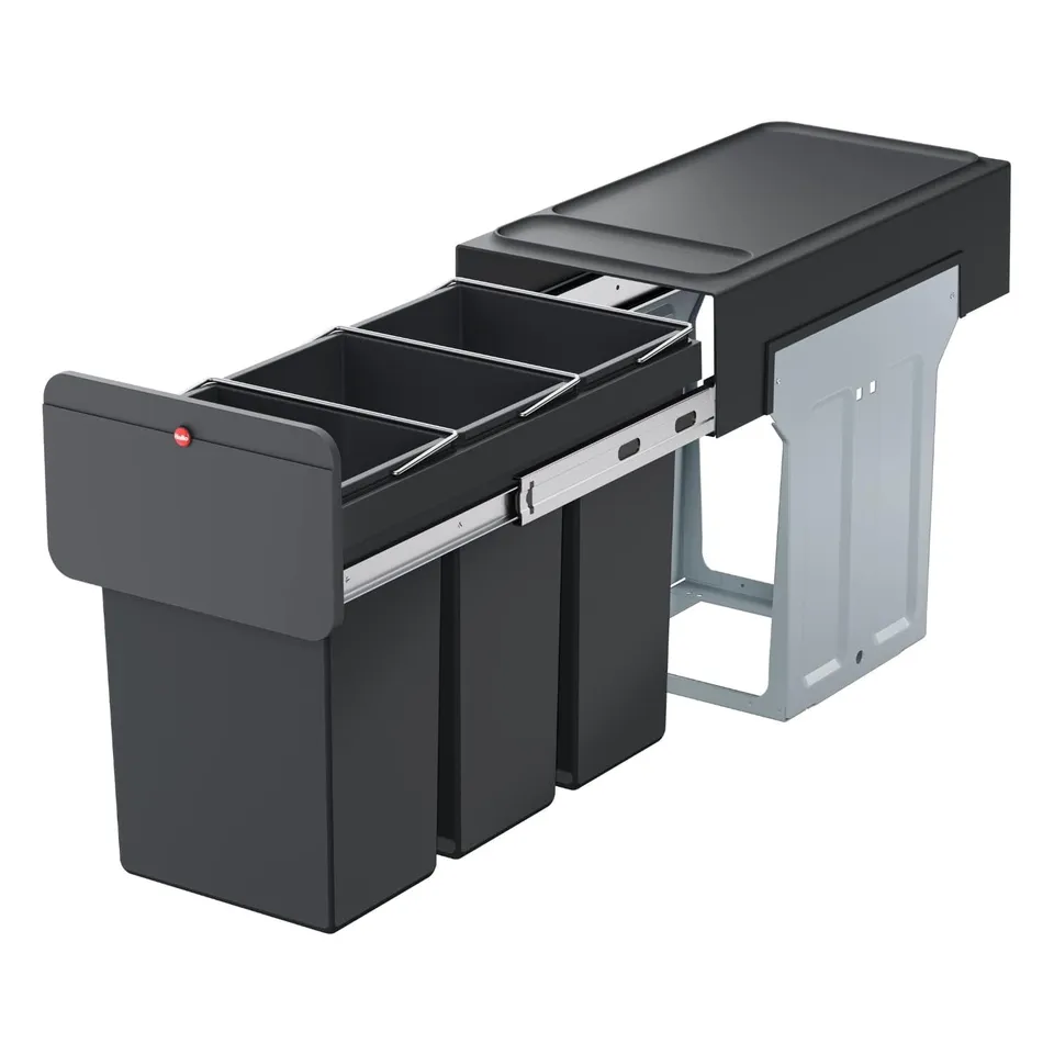 hailo-ecoline-design-trio-l-m-lleimer-einbau-3x10-l-schwarz image 1