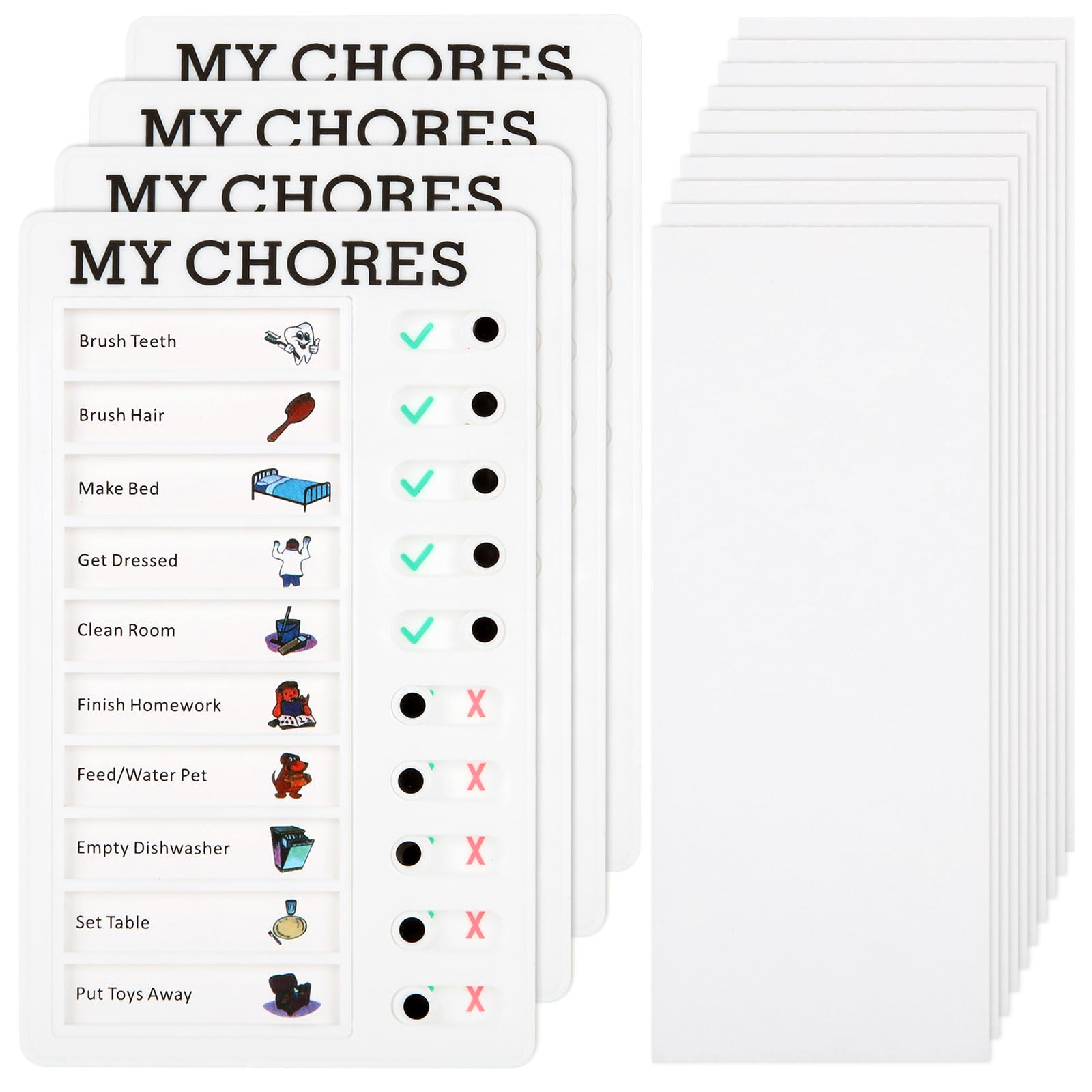 senenqu-checklist-board-to-do-liste-4er-set-abwischbar image 1