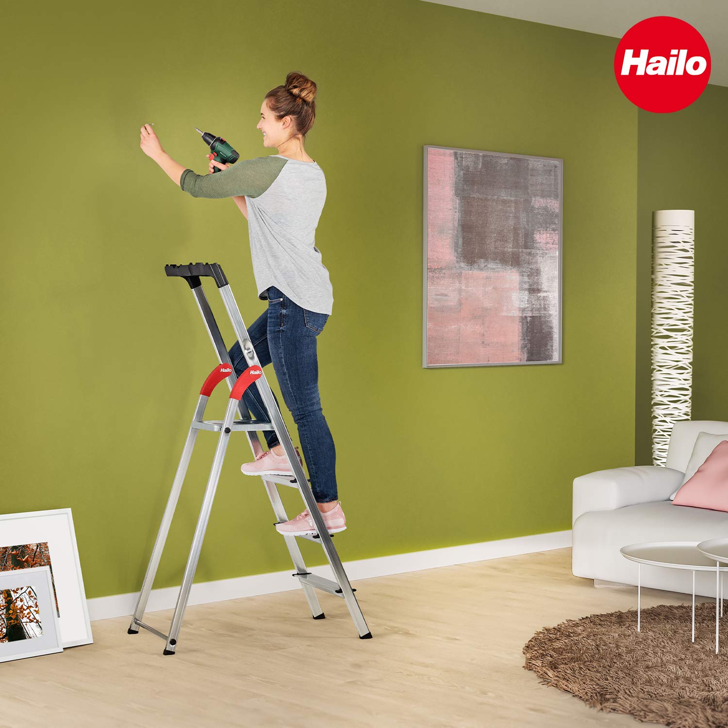 hailo-l60-standardline-stehleiter-5-stufen-silber-150-kg image 7