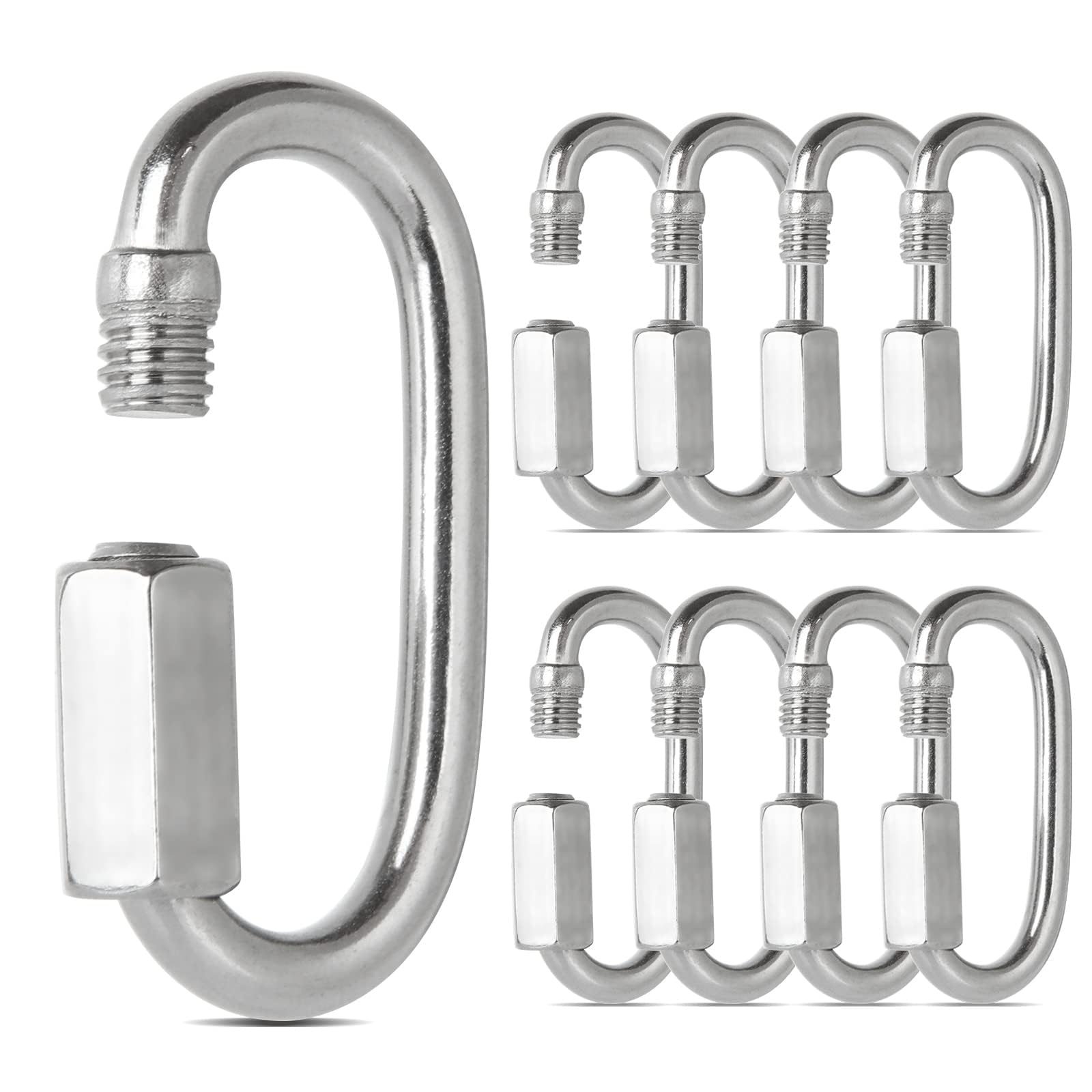 senenqu-schraubkarabiner-m5-edelstahl-karabiner-16-st-ck-100-kg image 1