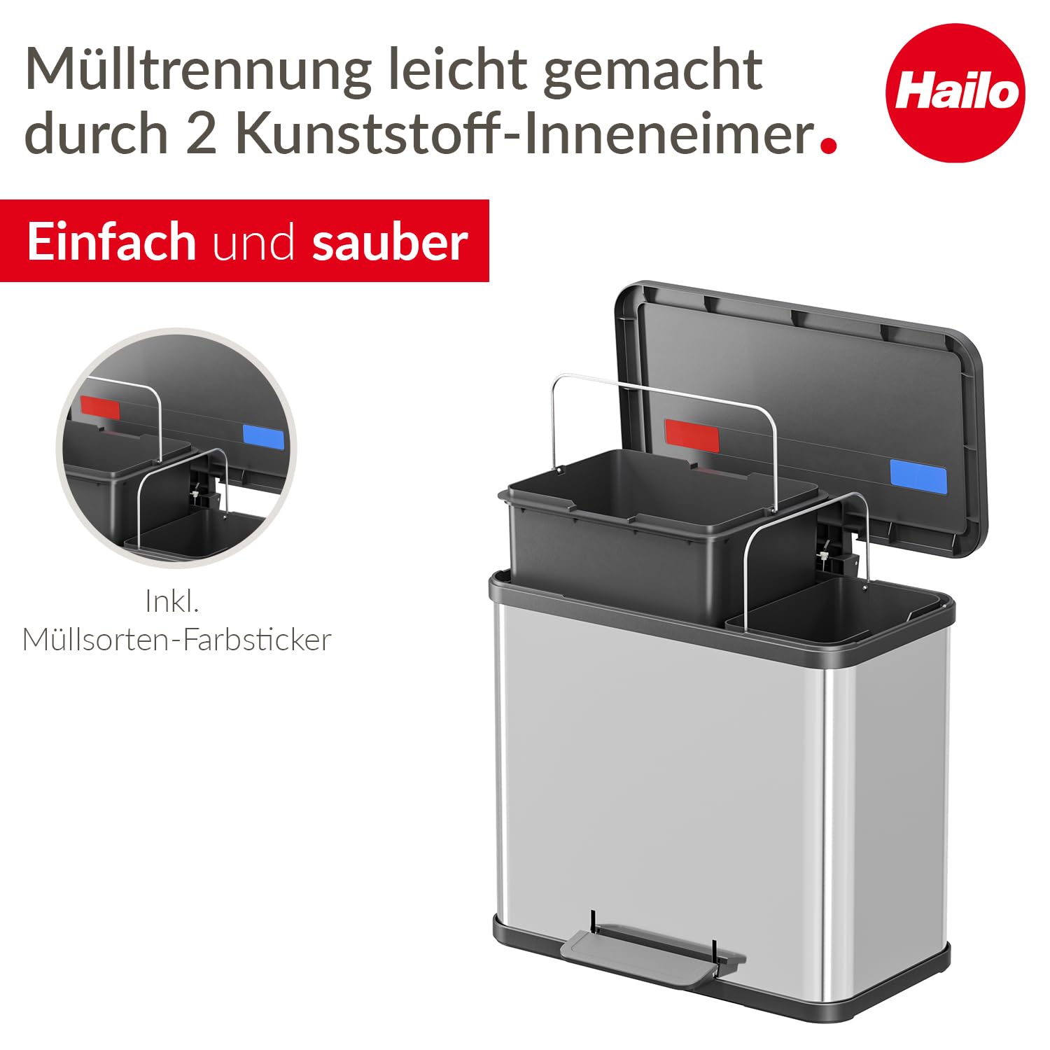 hailo-ko-duo-plus-l-m-lleimer-edelstahl-silber-26l-soft-close image 3