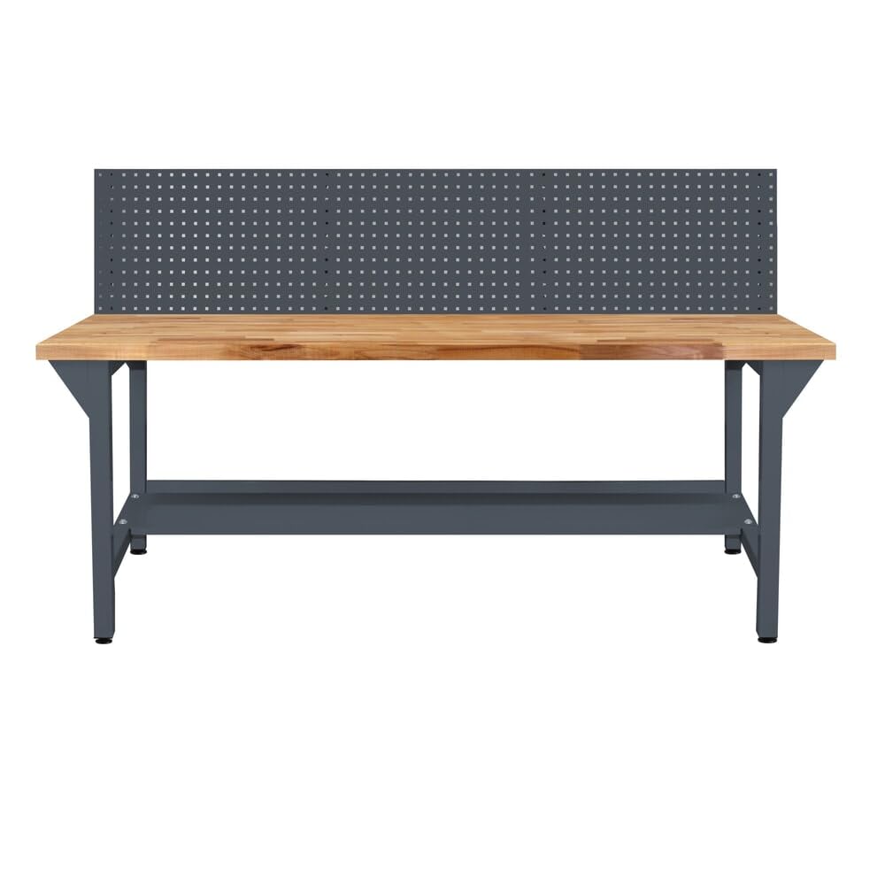 hemmdal-pro-werkbank-typ-xl-200cm-anthrazit-arbeitstisch-buche image 8