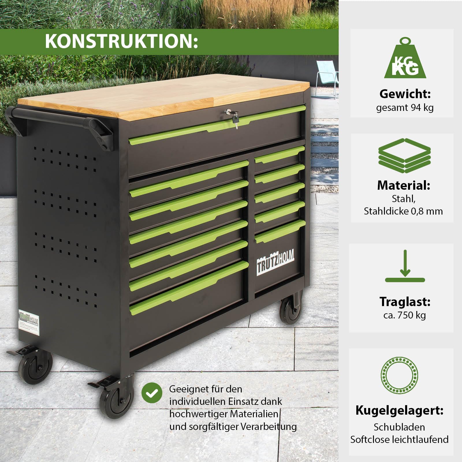 trutzholm-werkstattwagen-star-xl-12-schubladen-schwarz-gr-n image 3
