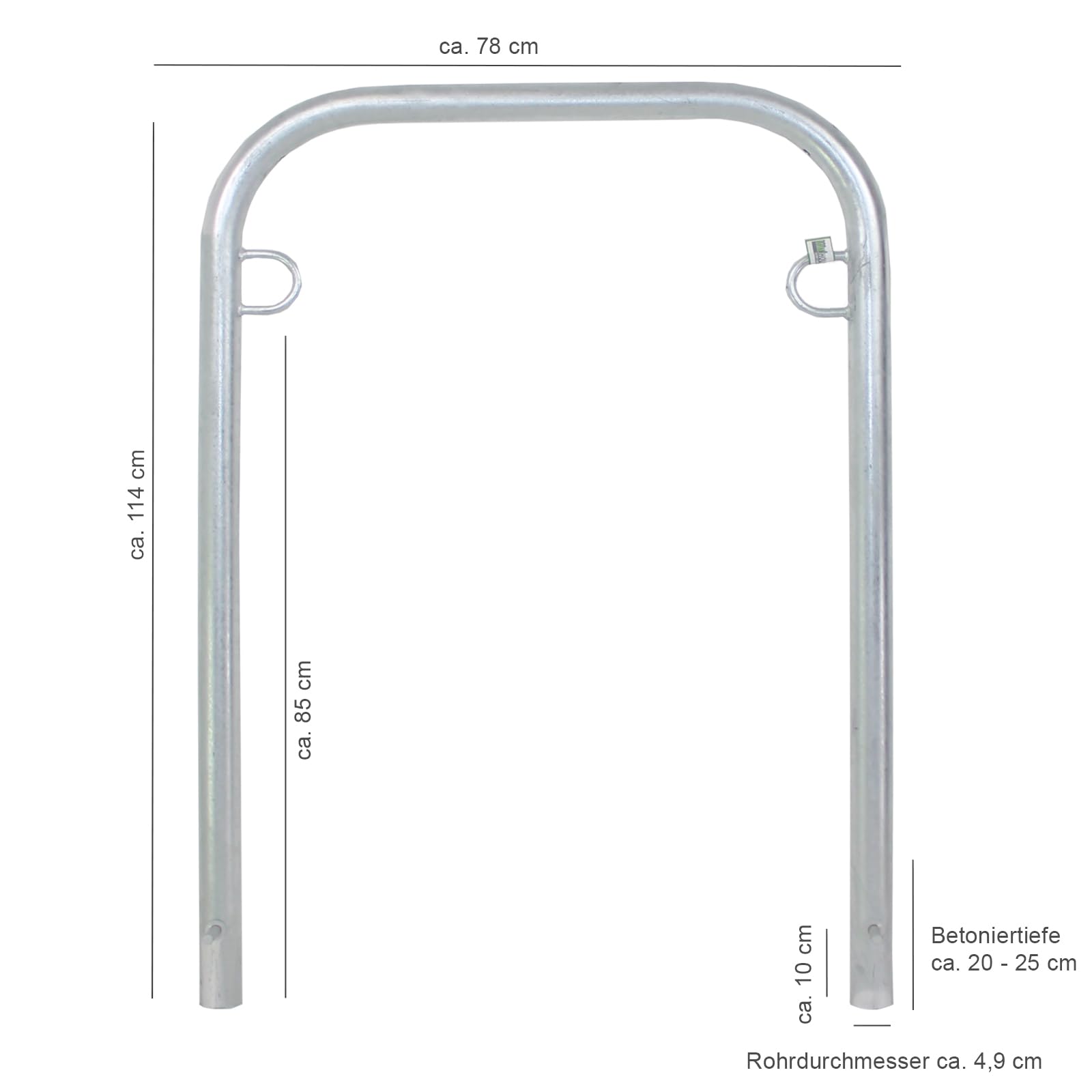 trutzholm-anlehnb-gel-fahrradst-nder-2er-feuerverzinkt image 3