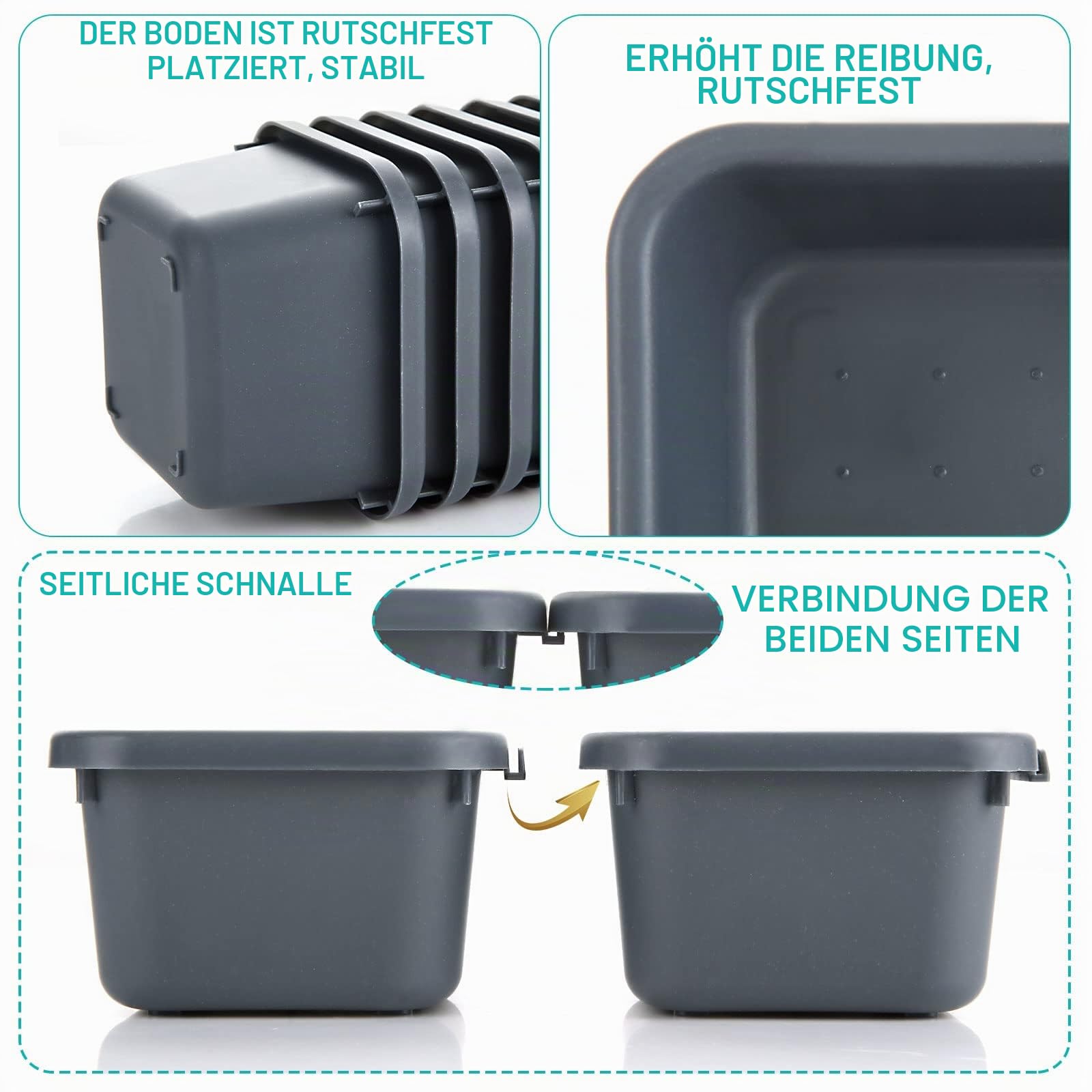 senenqu-ordnungssystem-schubladenorganizer-24er-dunkelgrau-kunststoff image 4
