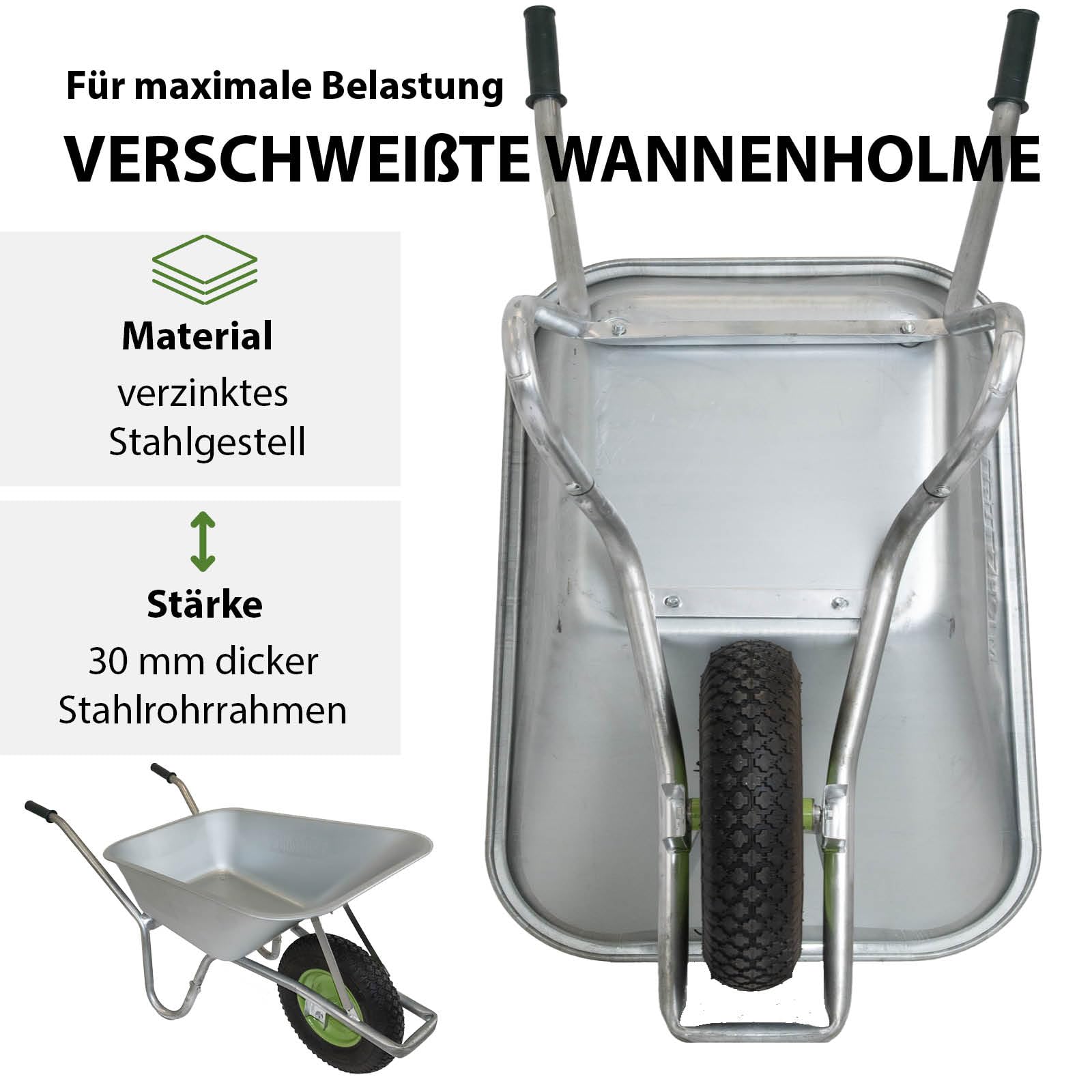 trutzholm-schubkarre-100-liter-verzinkt-250-kg-luftrad image 7