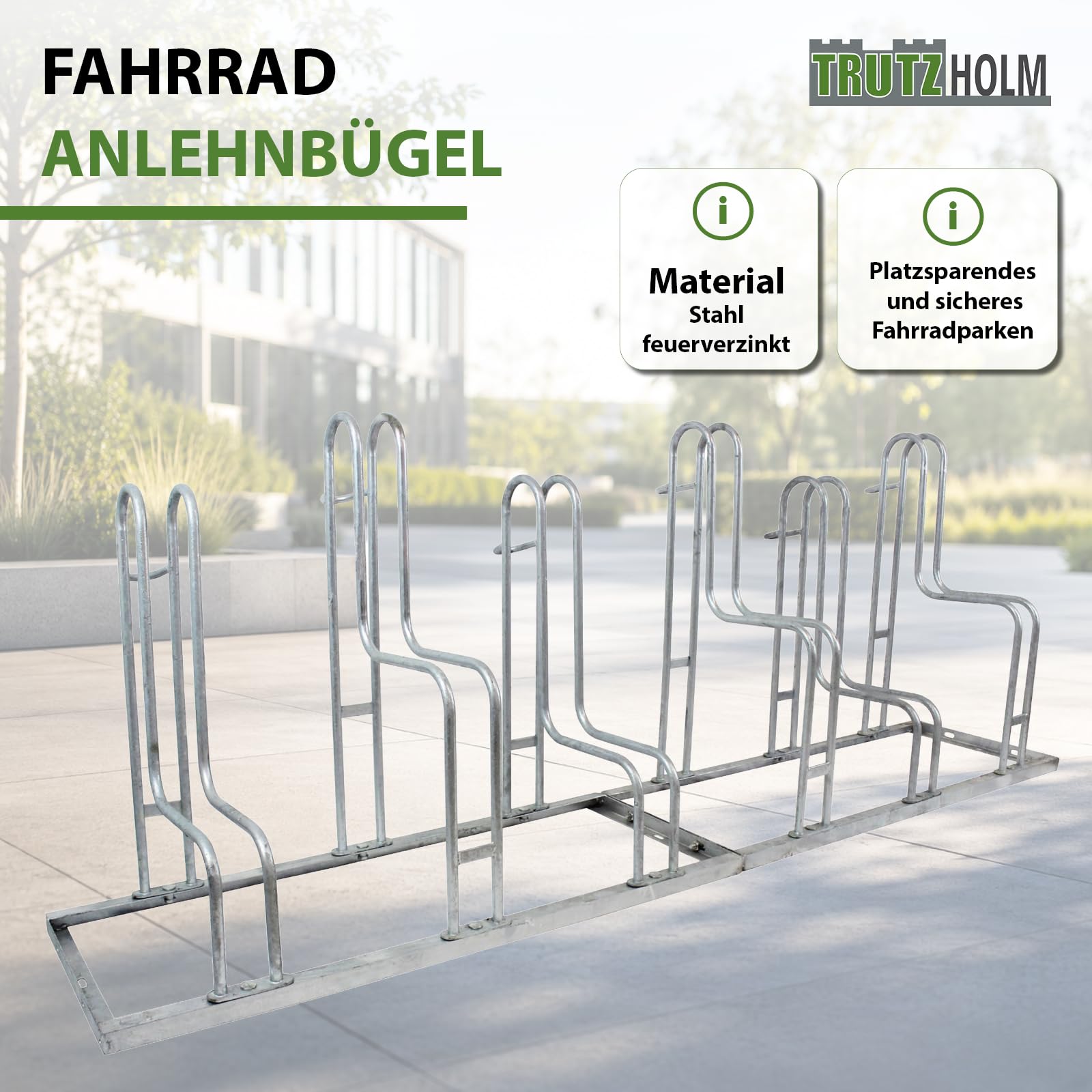 trutzholm-fahrradst-nder-hoch-tief-6-fahrr-der-feuerverzinkt image 2