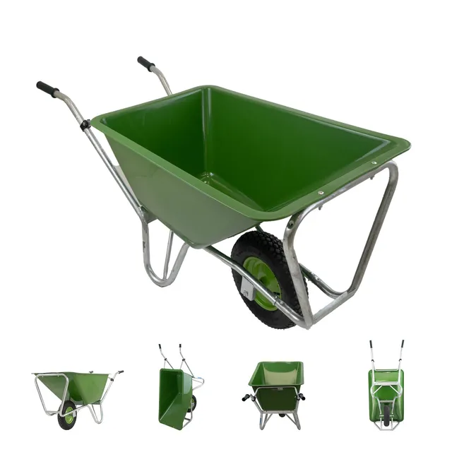 trutzholm-xl-schubkarre-220-l-300-kg-gr-n-mit-luftrad image 1