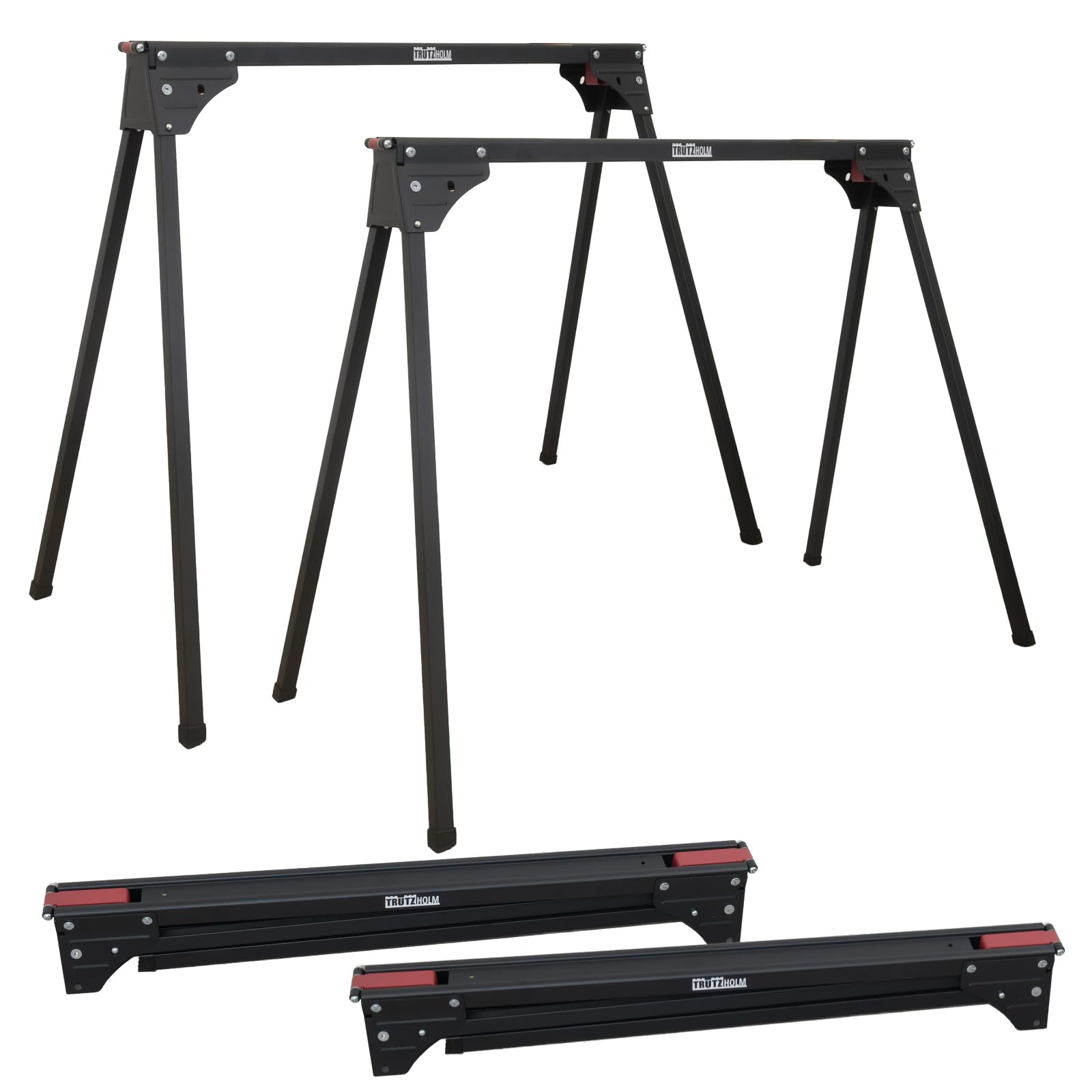 trutzholm-arbeitsb-cke-arbeitsbock-2er-set-1000-kg-schwarz-rot image 1