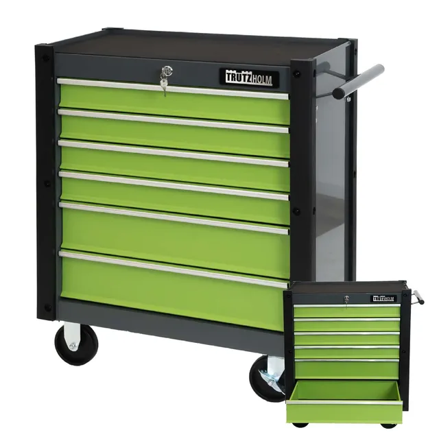 trutzholm-werkstattwagen-6-schubladen-werkzeugwagen-gr-n-abschlie-bar image 1