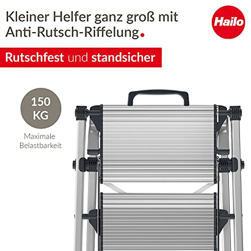 hailo-mk80-comfortline-klapptritt-2-stufen-silber-150-kg image 8