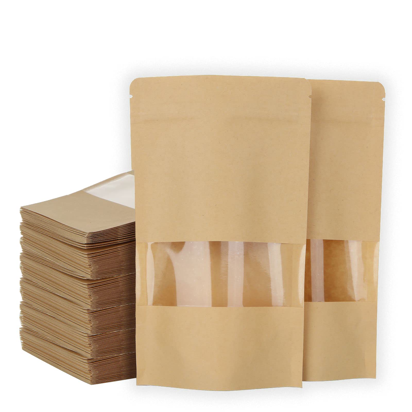senenqu-shipping-boxes-kraftpapiert-ten-mit-fenster-12x20-cm-200-st-ck image 1