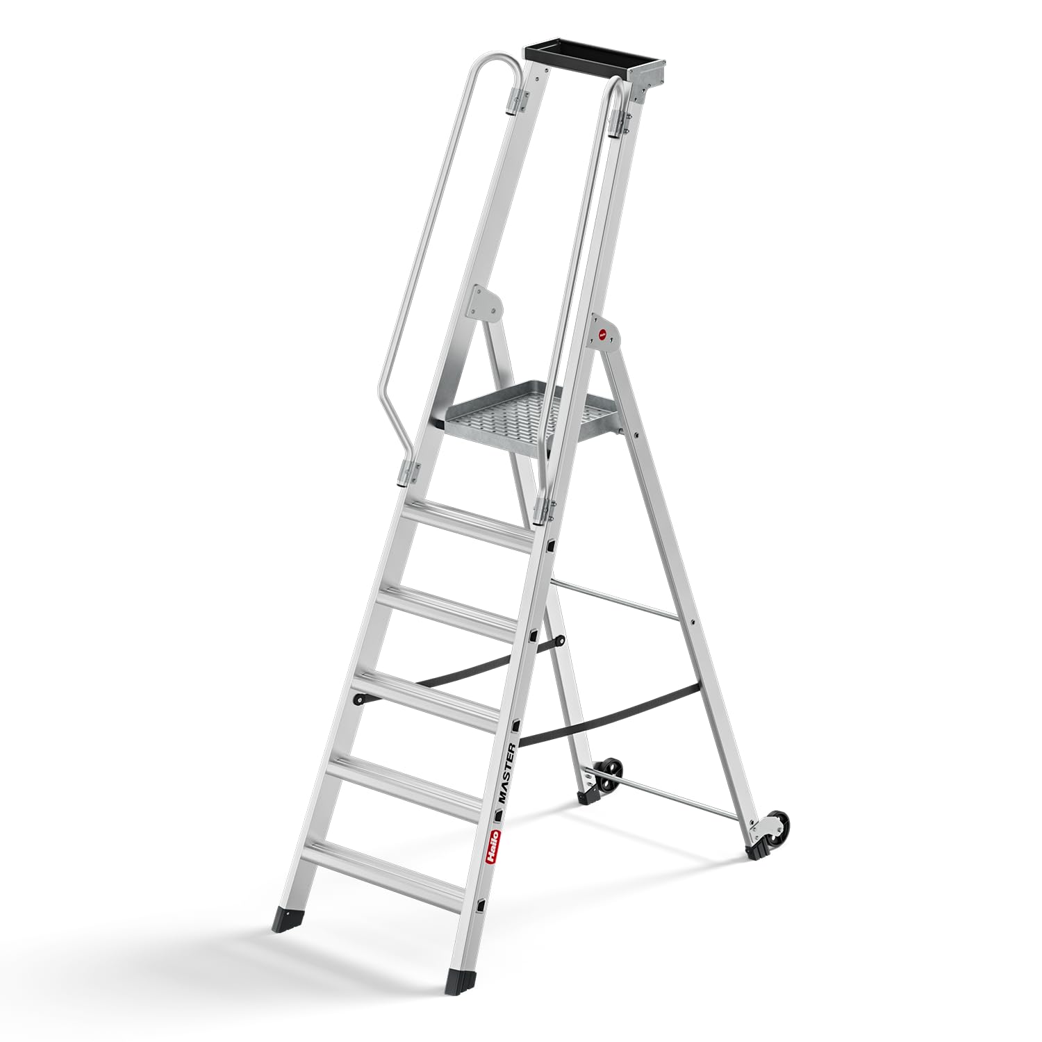 hailo-master-p80-plattformleiter-6-stufen-fahrbar-150-kg image 1