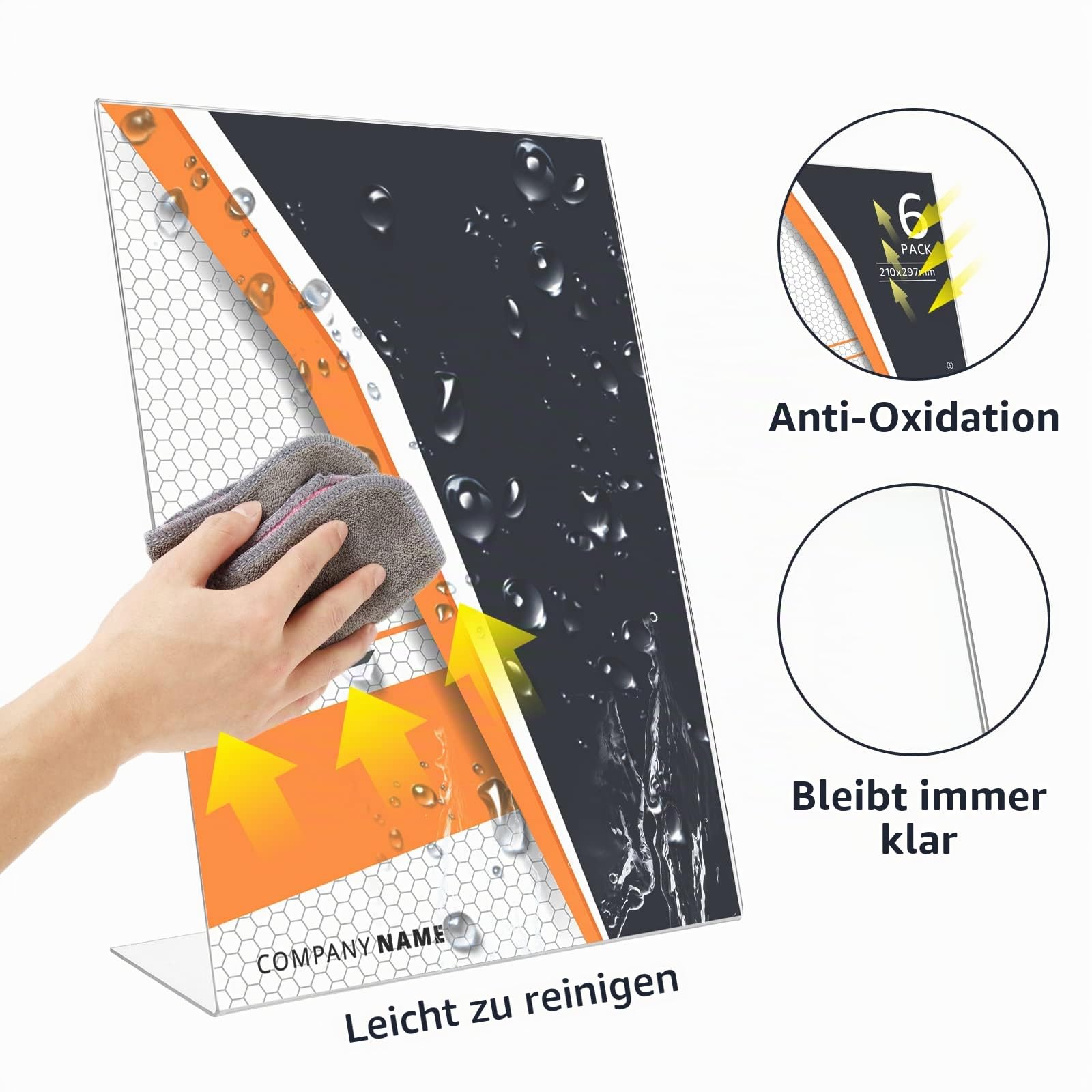 senenqu-acryl-aufsteller-a4-tischaufsteller-6er-set-transparent image 3