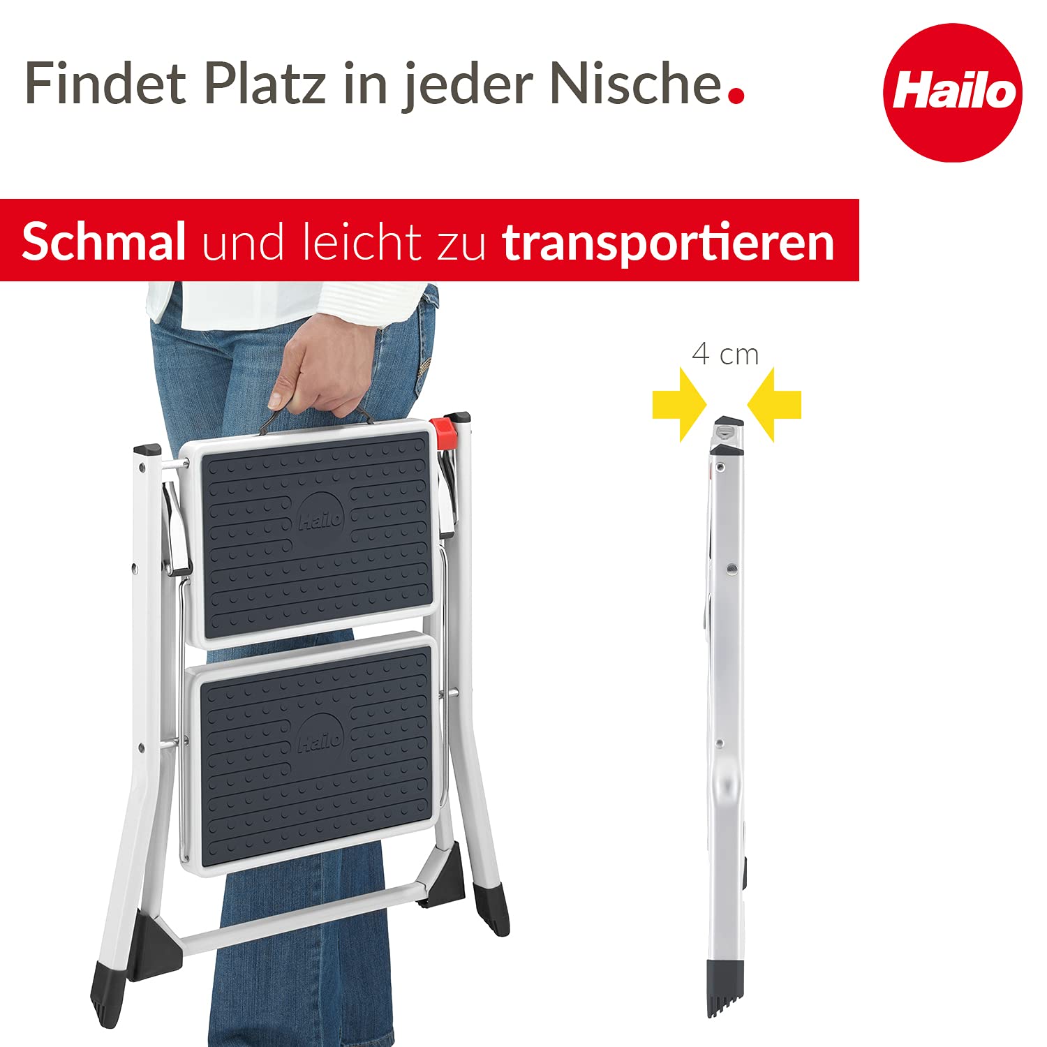 hailo-mk60-trittleiter-2-stufen-stahl-wei-150kg-klappbar image 4