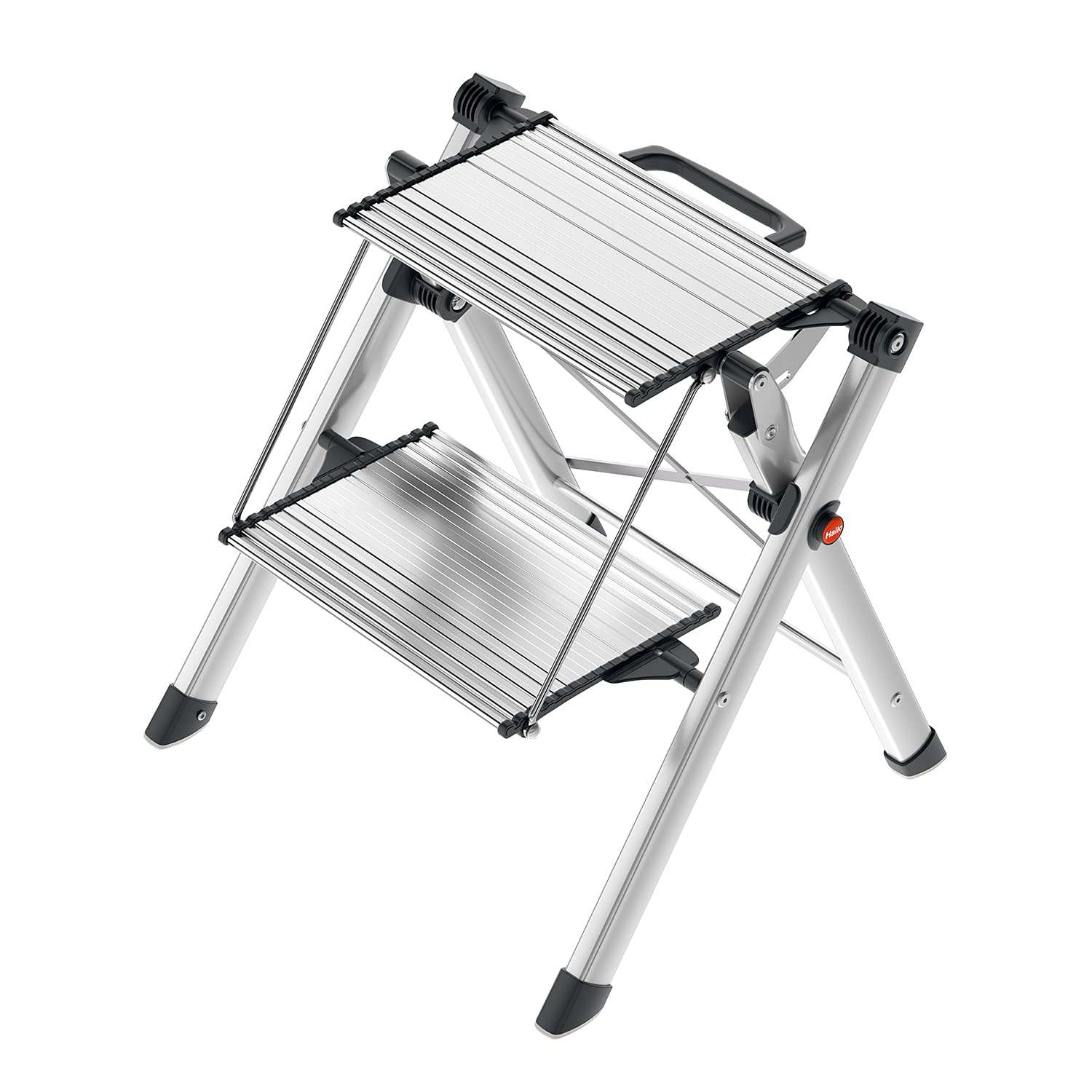 hailo-mk80-comfortline-klapptritt-2-stufen-silber-150-kg image 1
