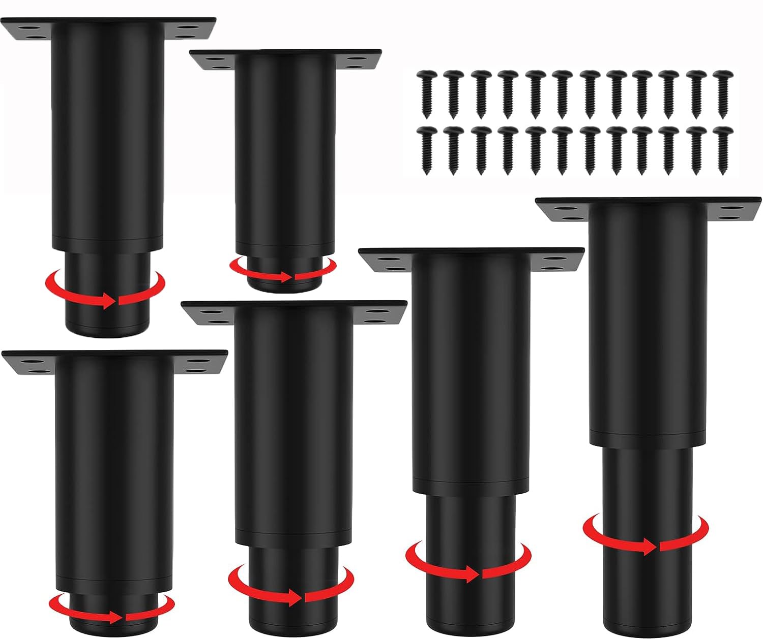 senenqu-m-belf-e-6er-schwarz-8cm-verstellbar-metall-300kg image 1