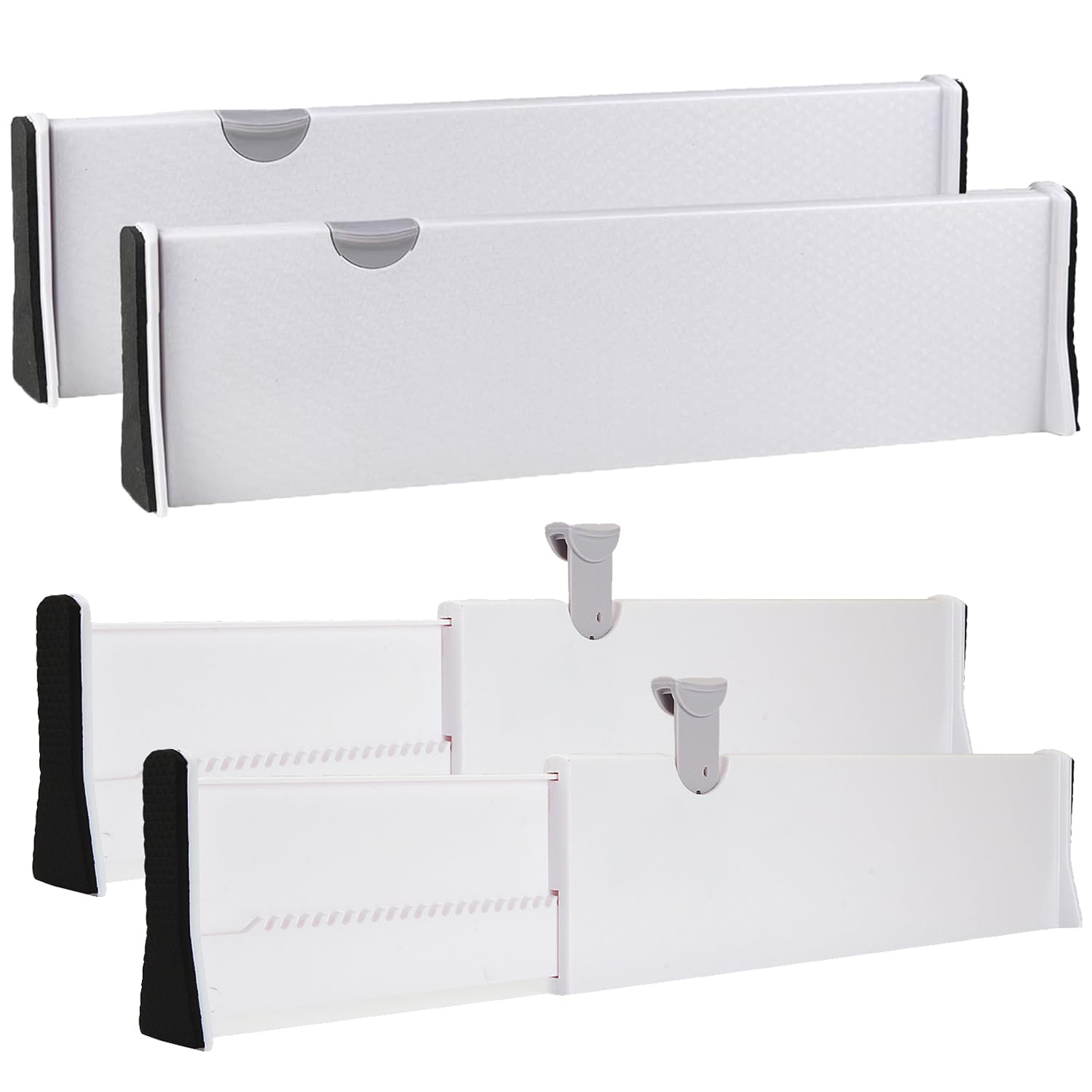 senenqu-schubladentrenner-verstellbar-wei-4er-set-10-cm-hoch image 1