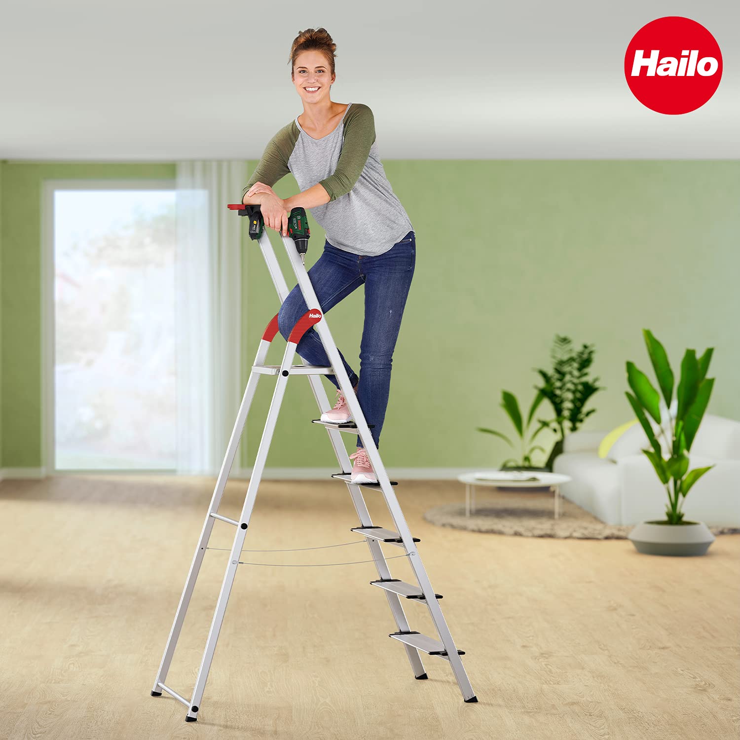 hailo-l75-comfortline-leiter-alu-5-xxl-stufen-150kg image 6