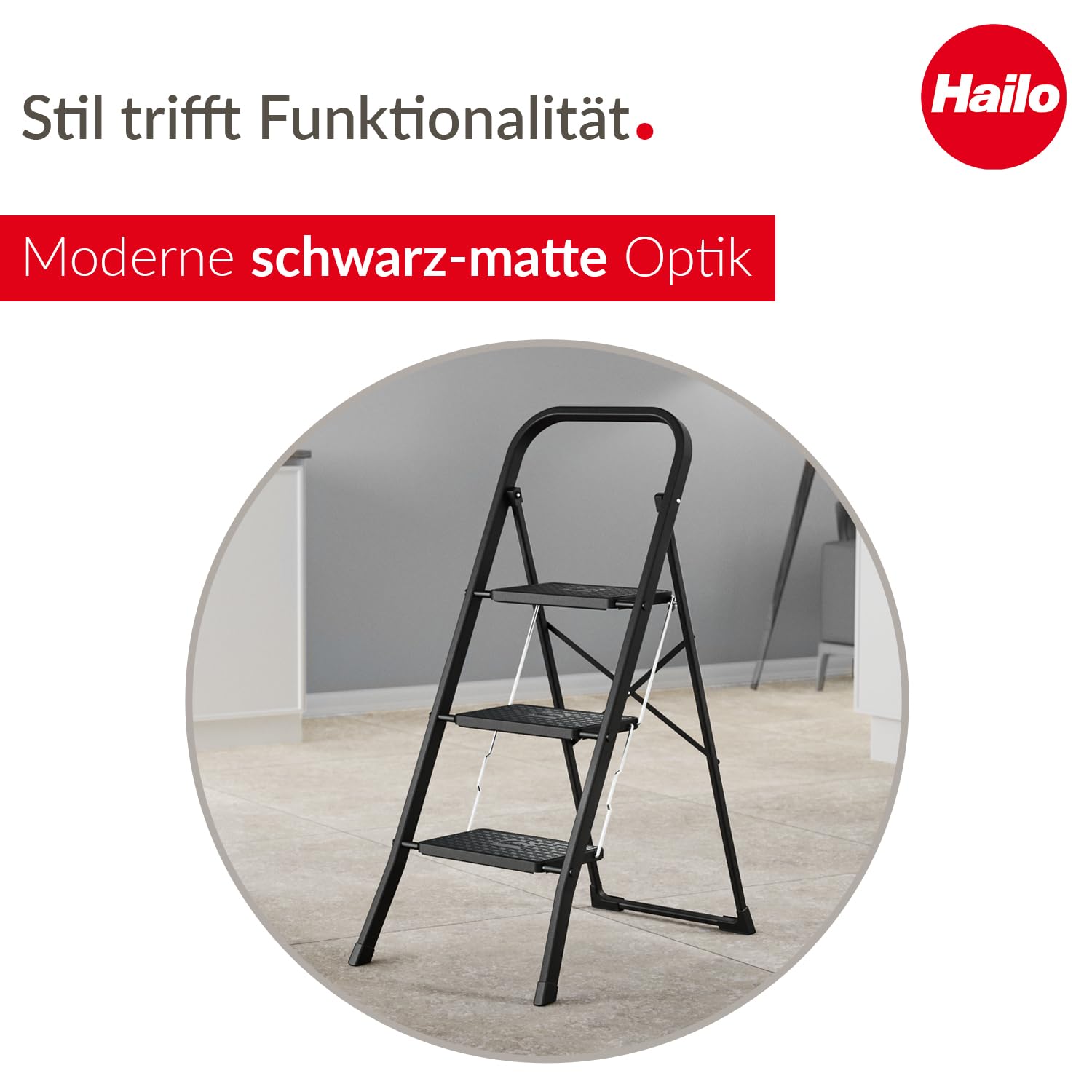 hailo-k44-standardline-klapptritt-3-stufig-schwarz image 3