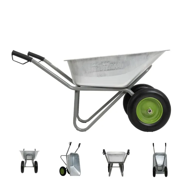 trutzholm-schubkarre-2-rad-110l-150kg-pu-r-der-verzinkt image 1