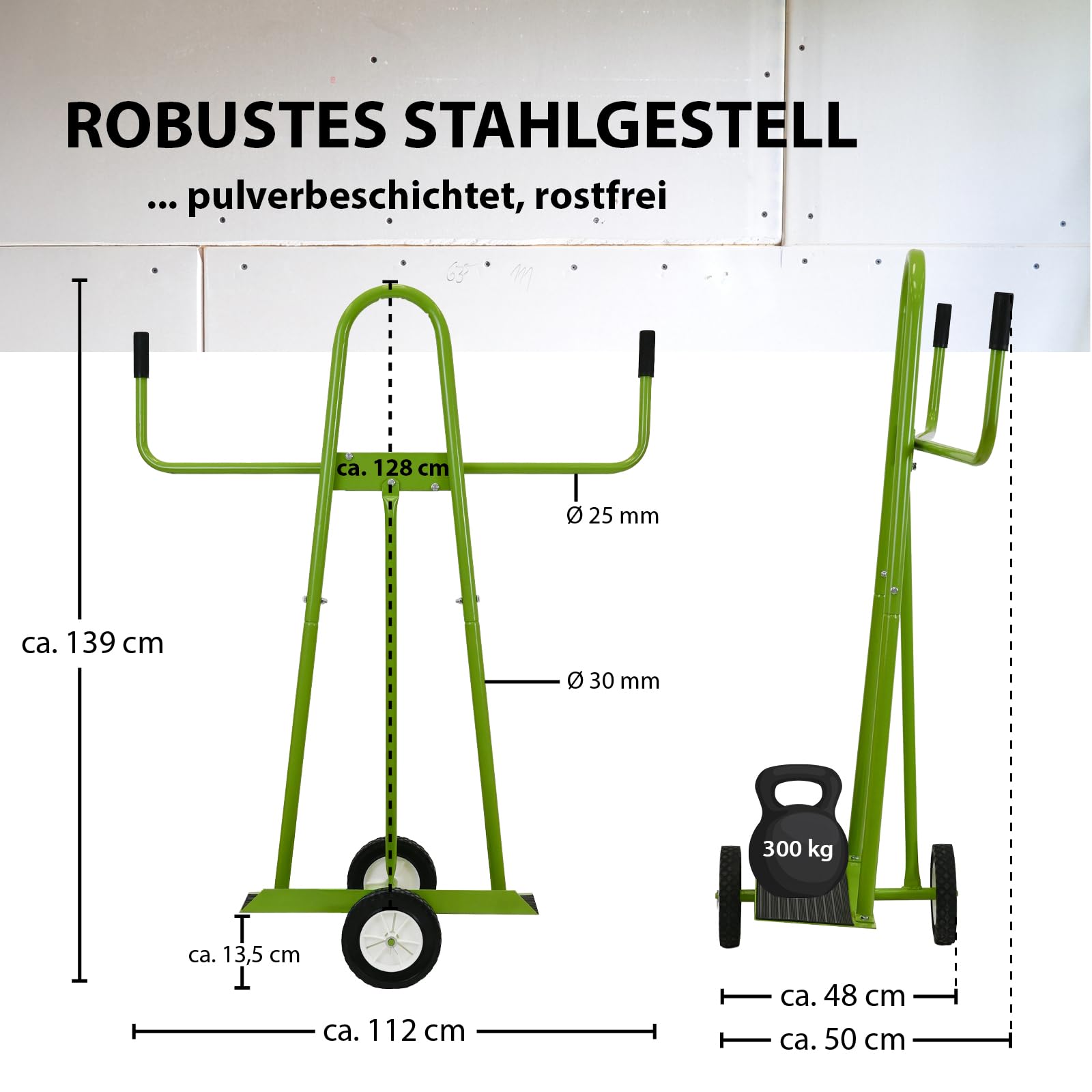 trutzholm-plattformwagen-plattenwagen-300-kg-gr-n-vollgummi image 2