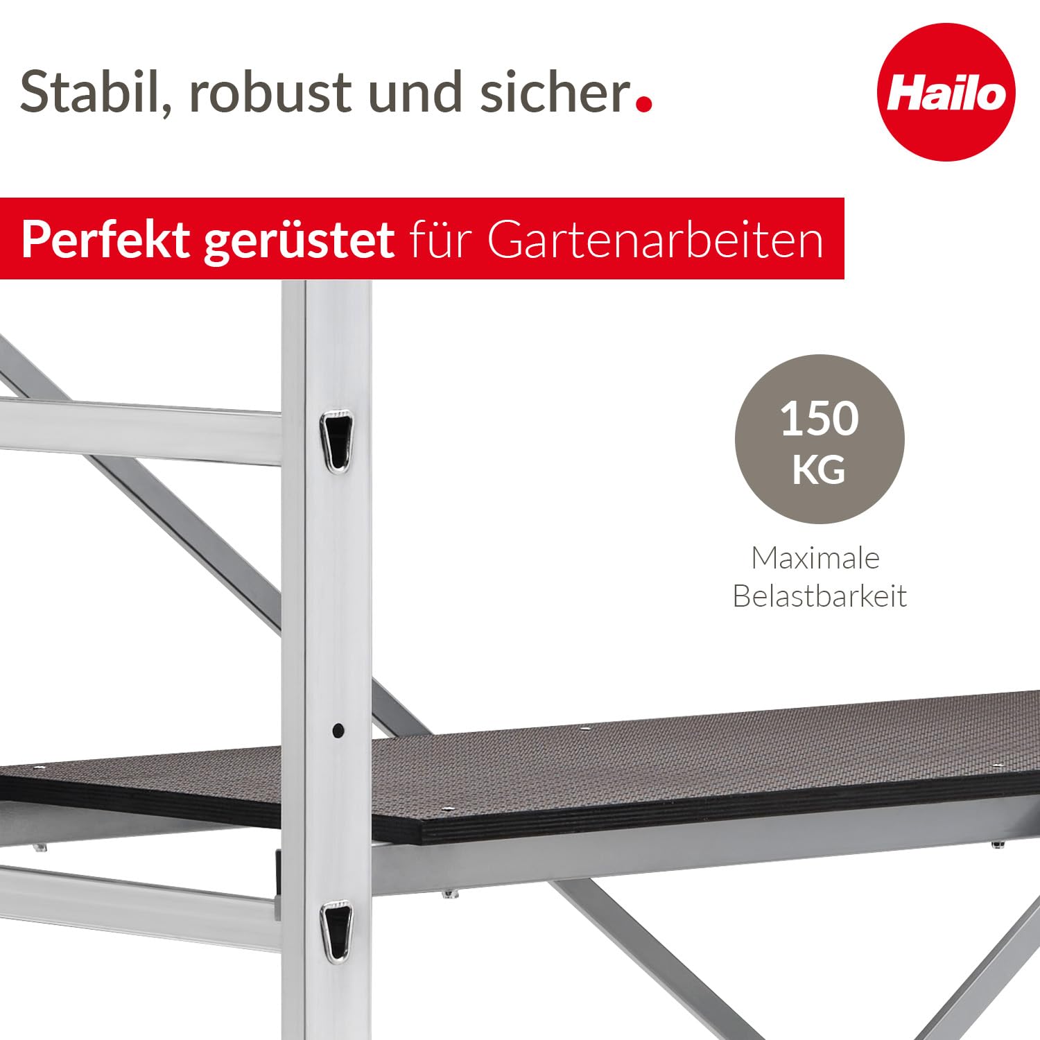 hailo-hobbystep-h3-gartenger-st-alu-3-00-m-silber image 2
