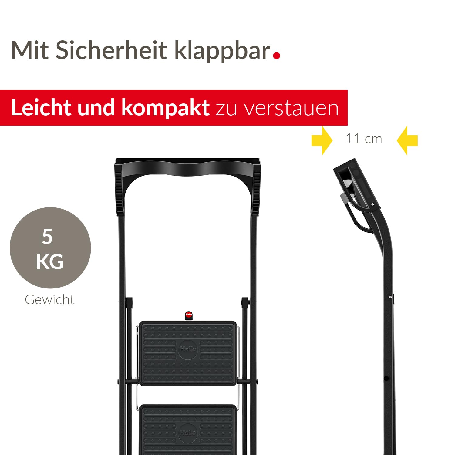 hailo-k77-comfortline-klapptritt-2-stufig-schwarz-150-kg image 5