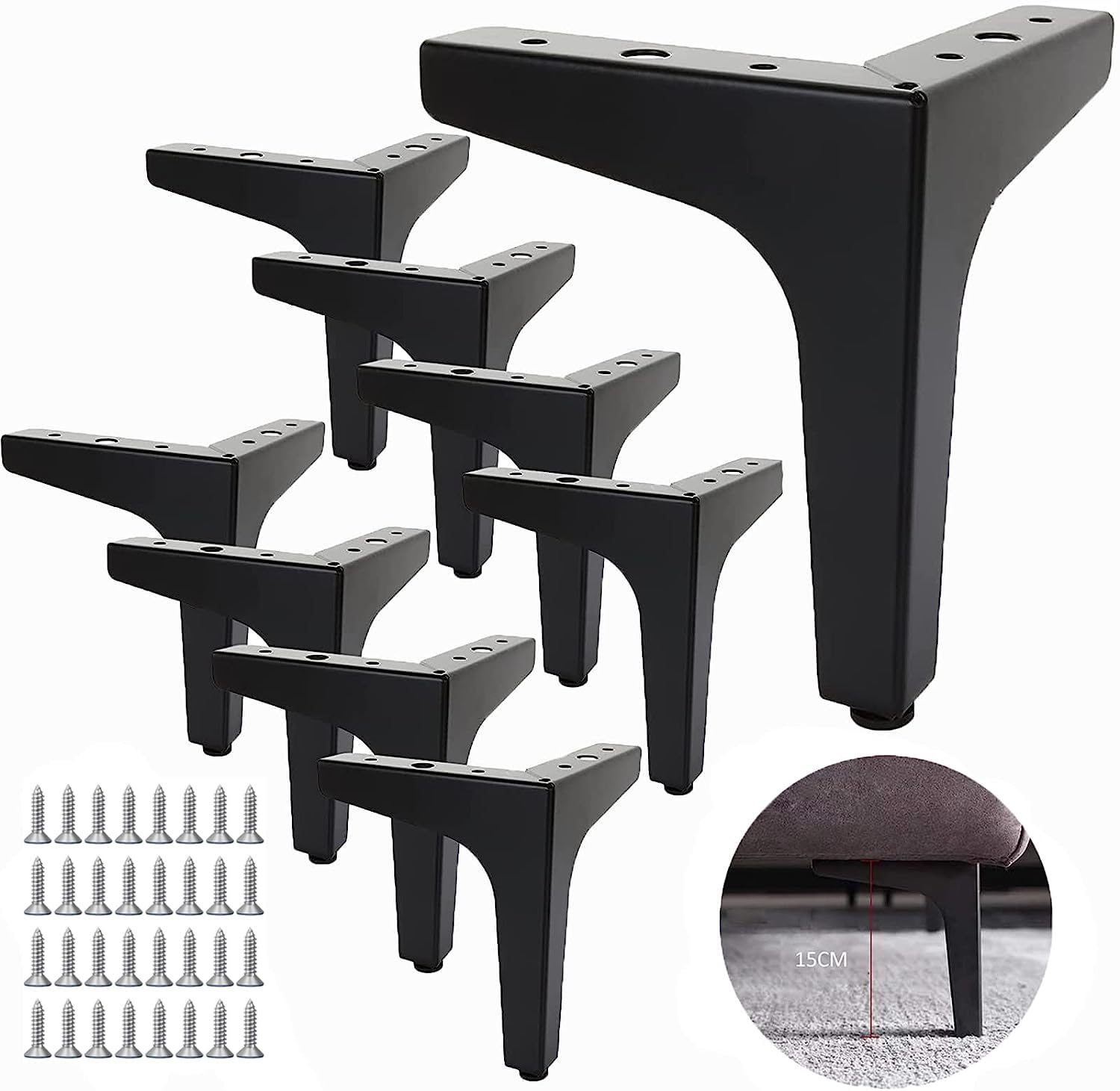 senenqu-m-belf-e-15-cm-metall-schwarz-8er-set-800-kg image 1
