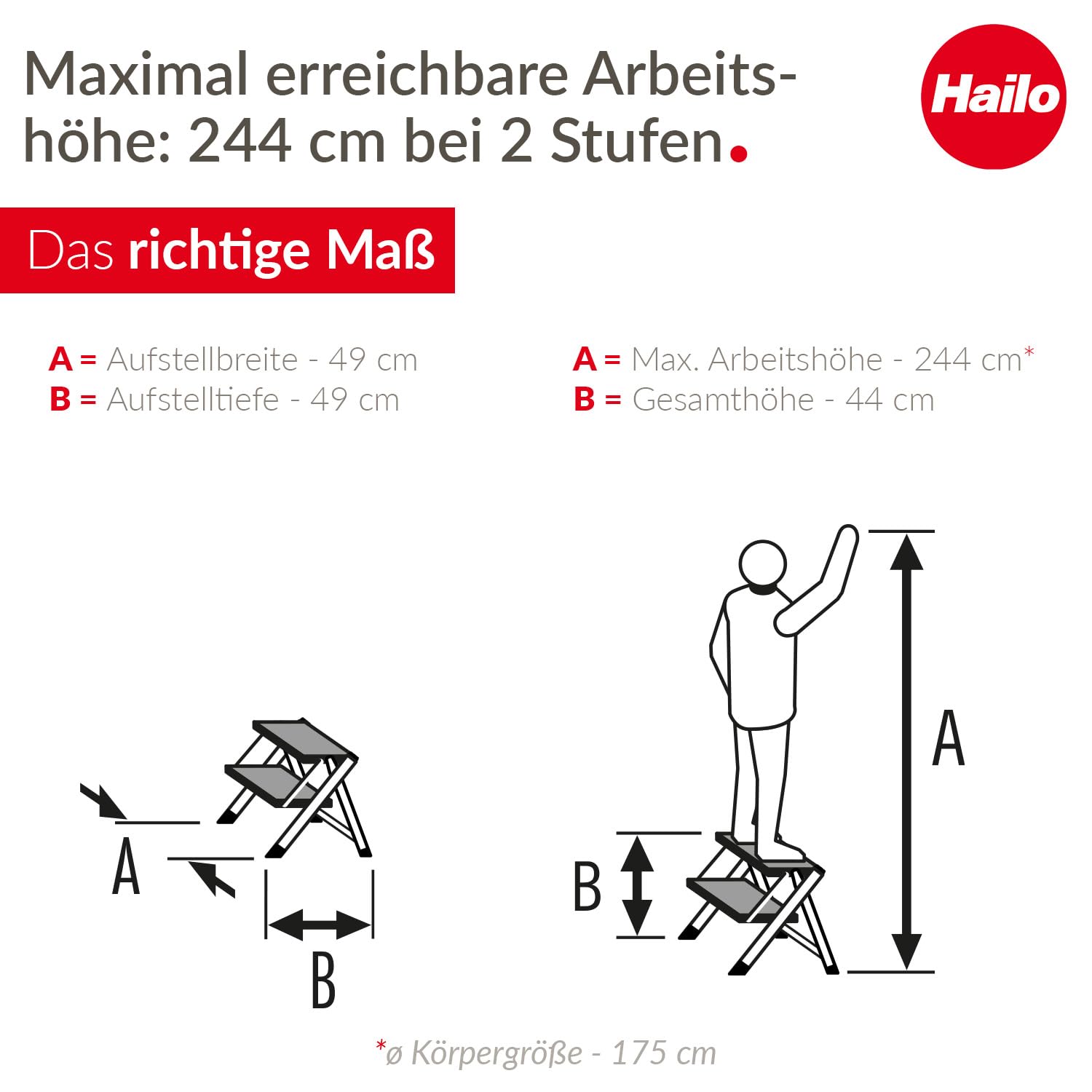 hailo-leitern-mk61-trittleiter-2-stufen-schwarz-150-kg image 6