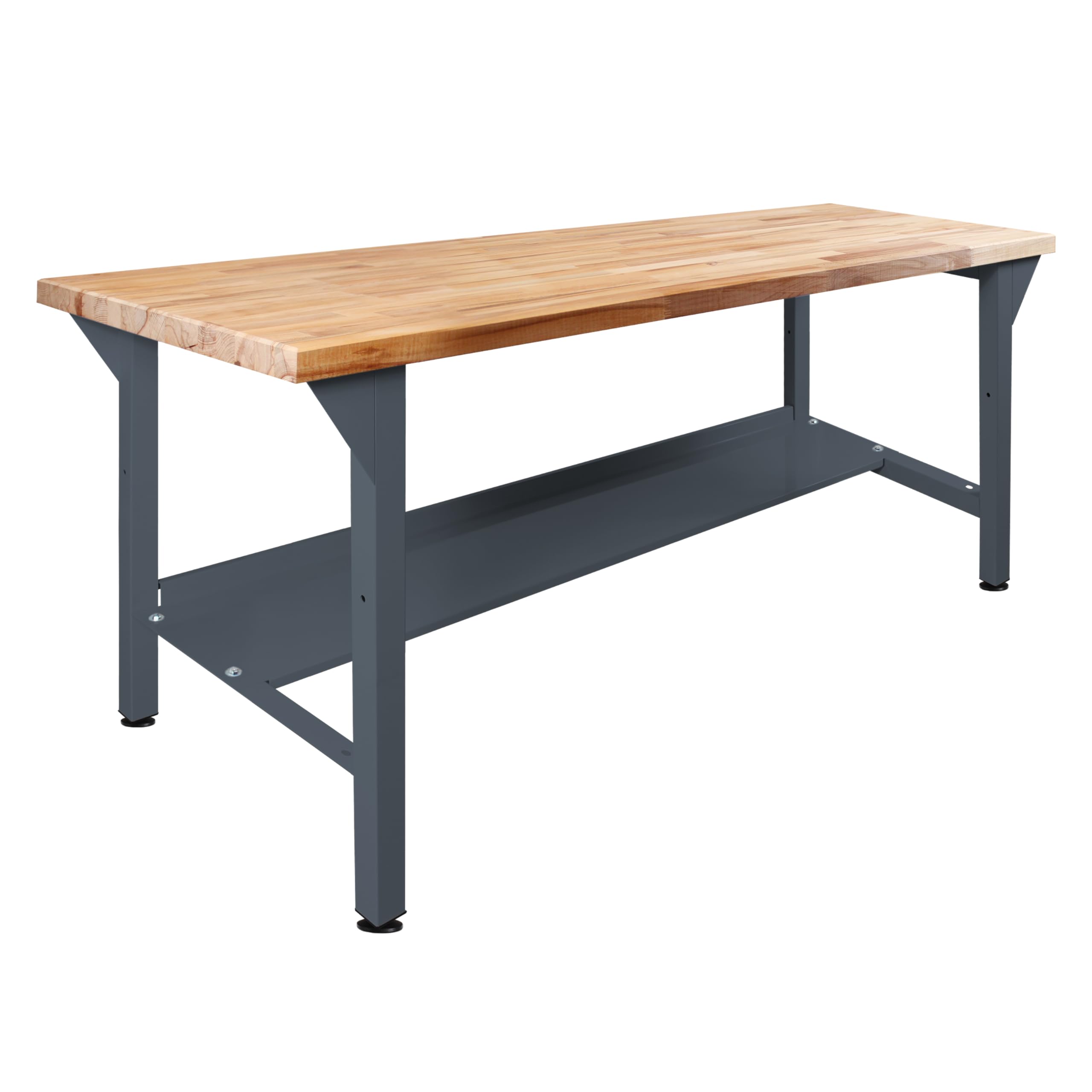 hemmdal-pro-werkbank-typ-xl-200cm-anthrazit-arbeitstisch-buche image 2