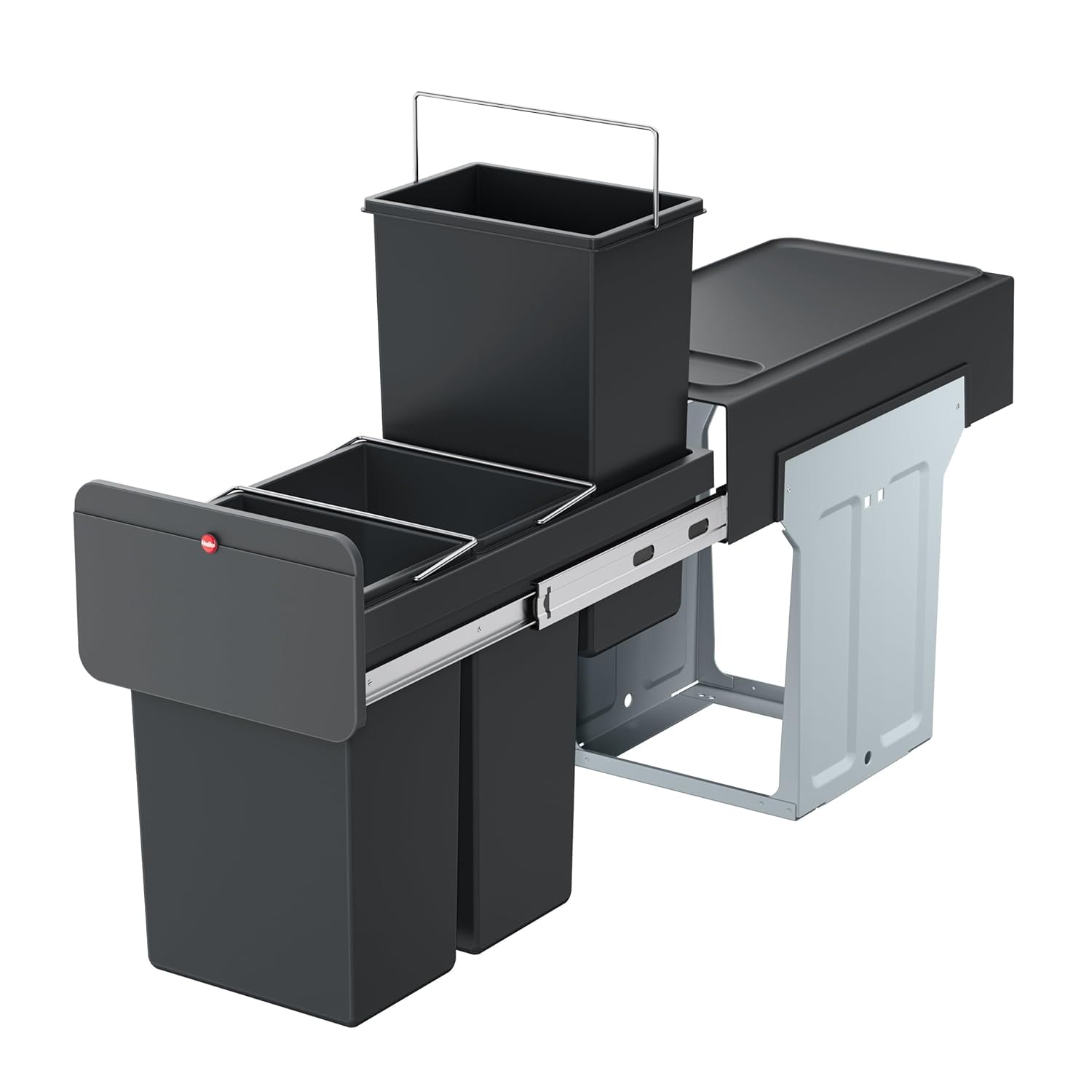 hailo-ecoline-design-trio-l-m-lleimer-einbau-3x10-l-schwarz image 2