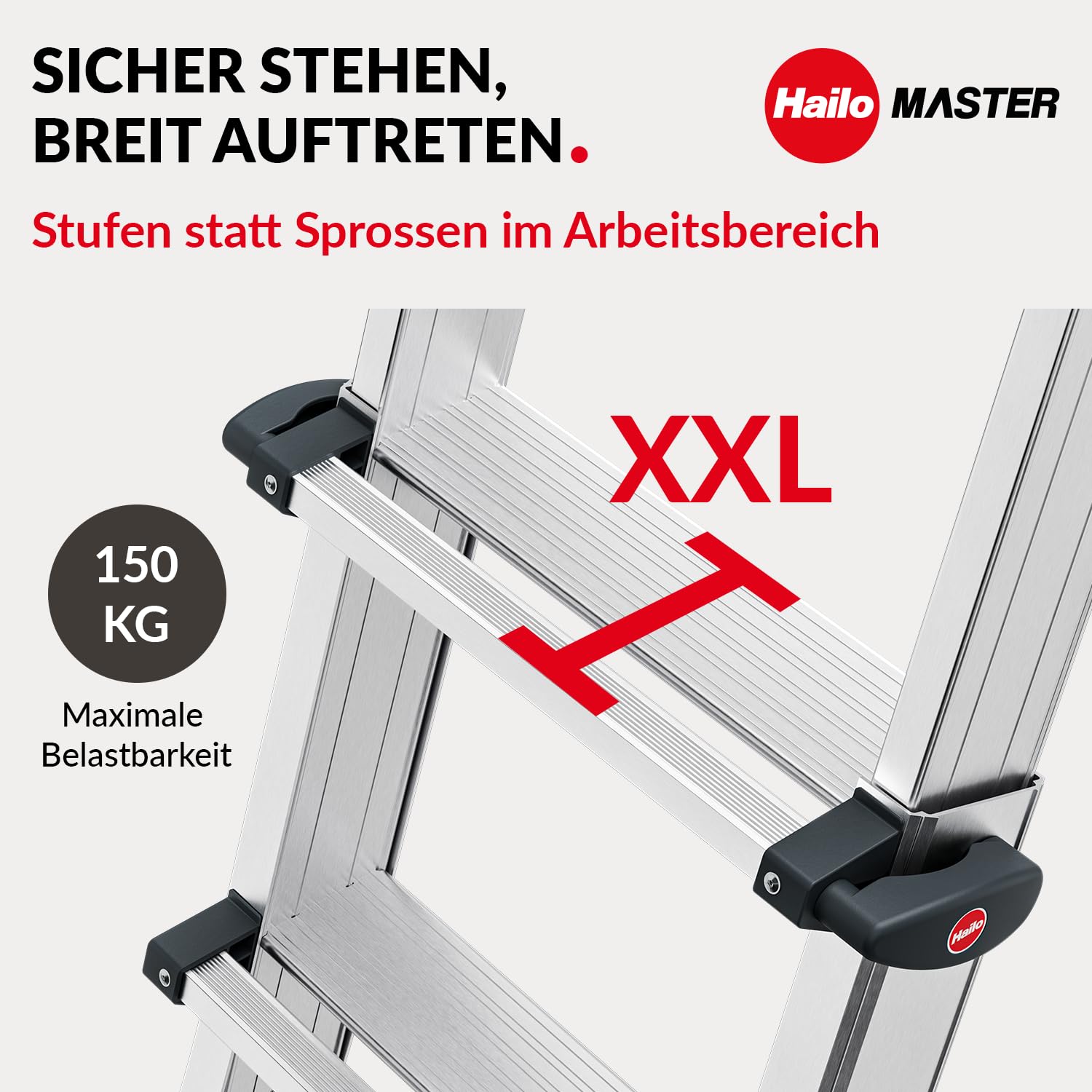 hailo-master-m100-multifunktionsleiter-4x5-alu-150kg image 2