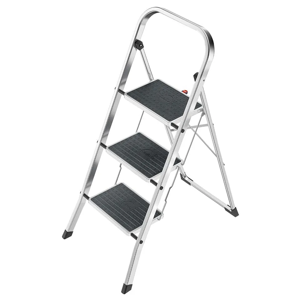 hailo-k70-standardline-alu-trittleiter-3-stufen-silber-150-kg image 1