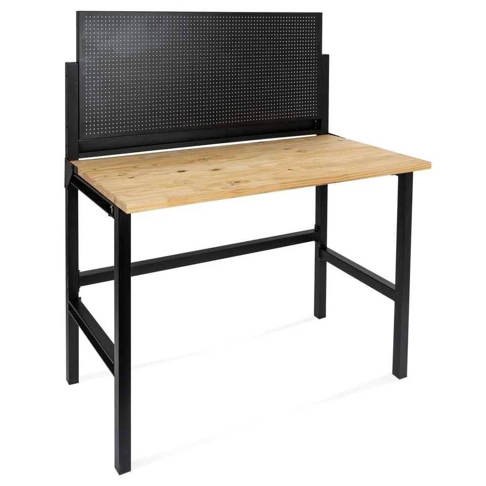 hemmdal-werkbank-klappbar-lochr-ckwand-150kg-stahl image 1