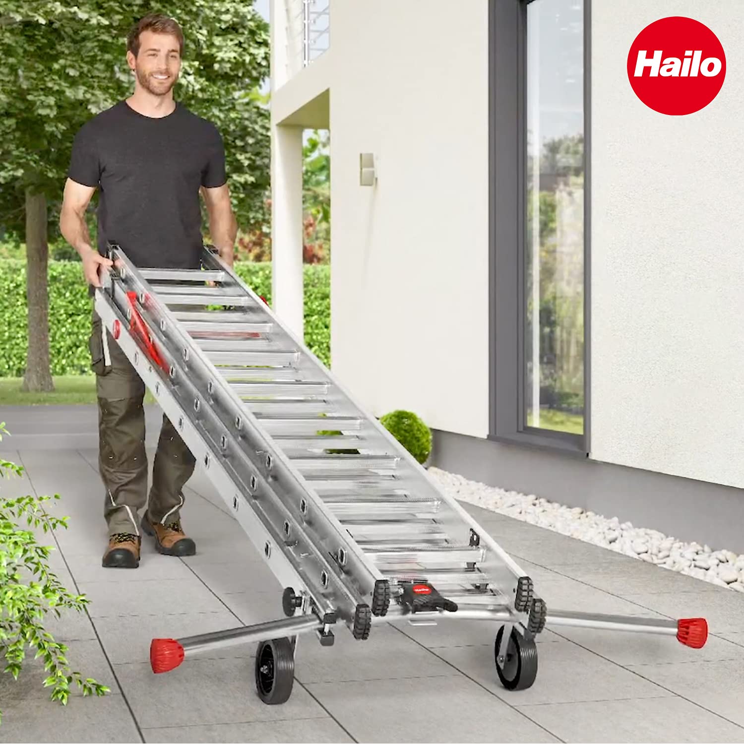 hailo-safetyline-transportrollen-sprossenleiter-2er-set-kunststoff image 5
